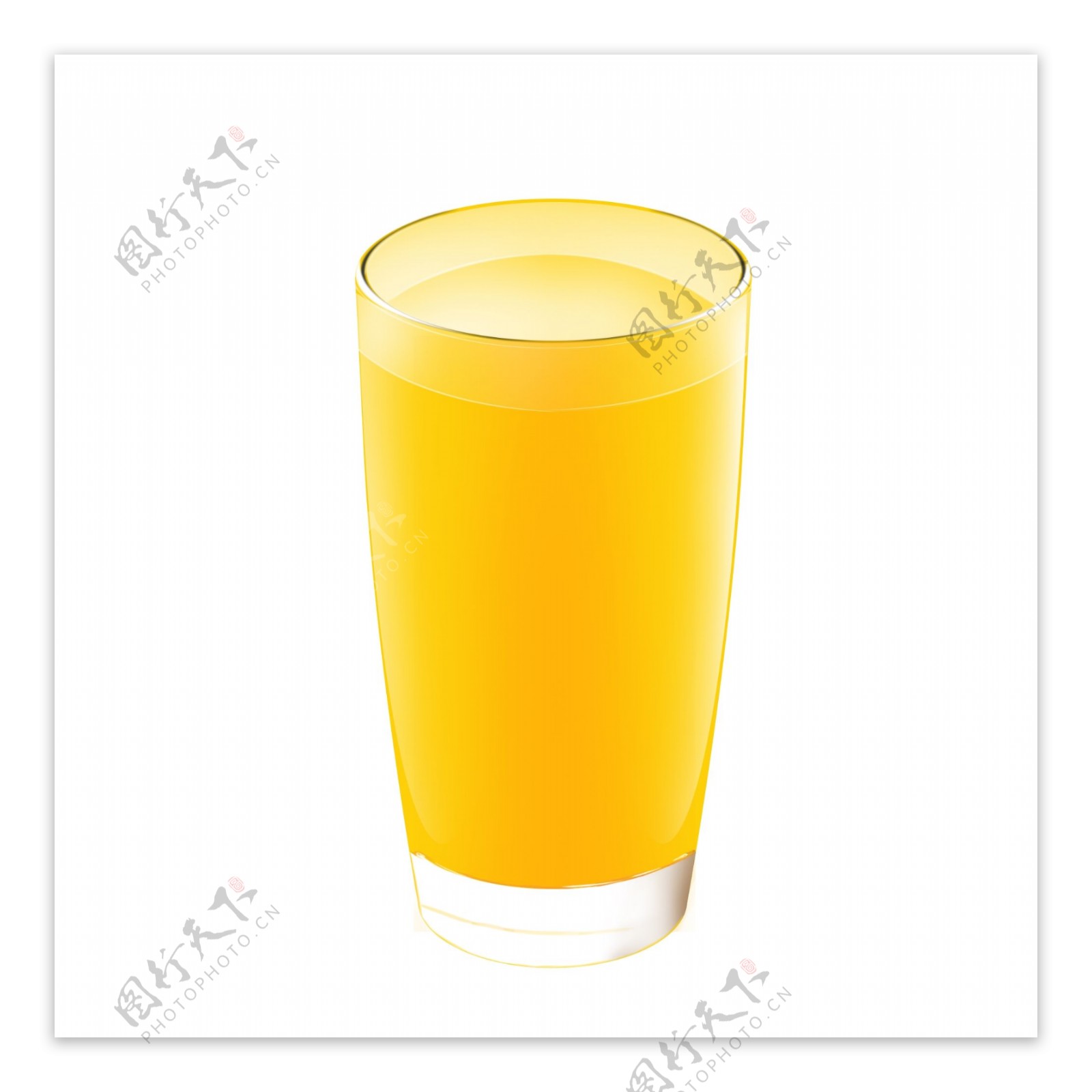果汁橙汁长杯金黄色竖杯