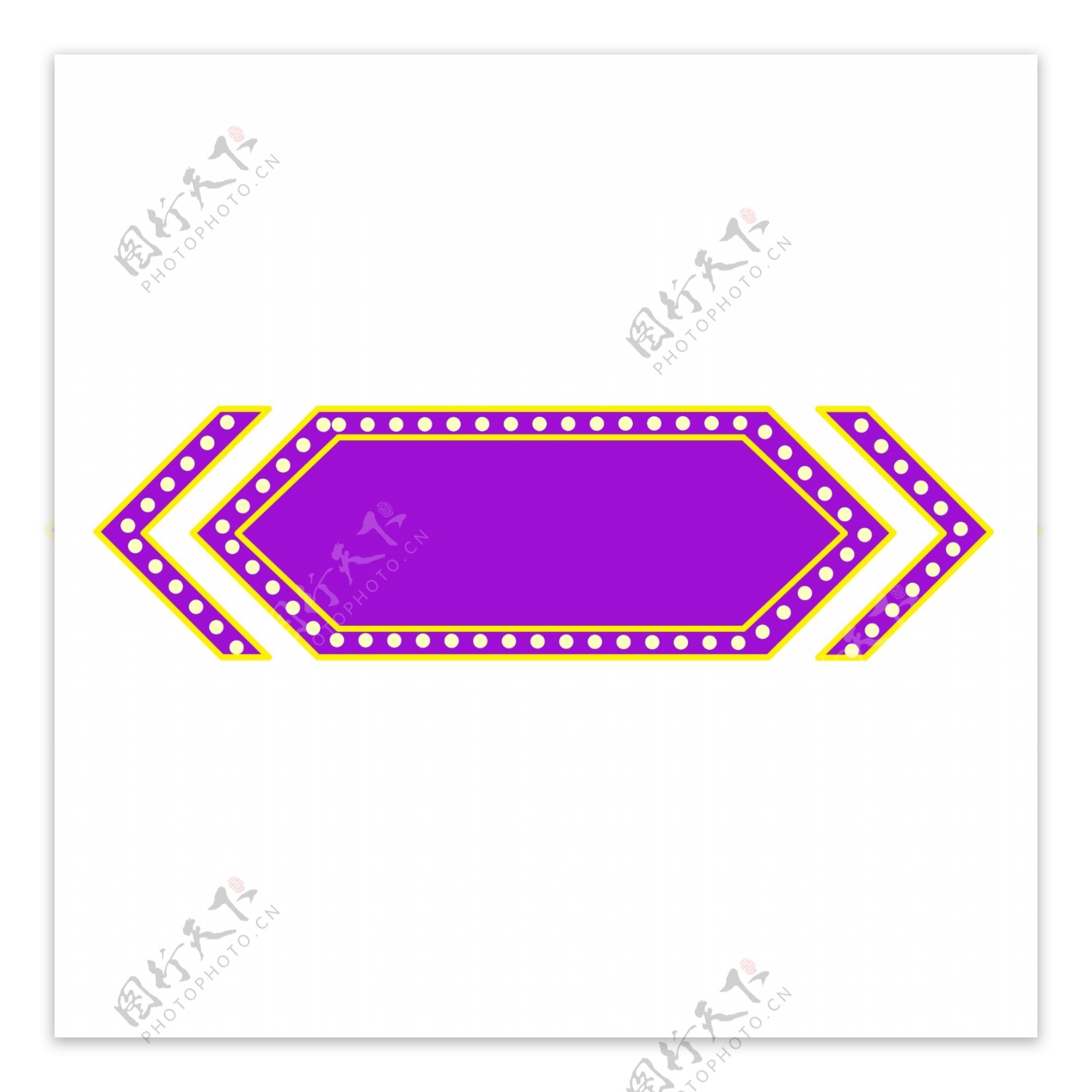 紫色几何虚线标题框