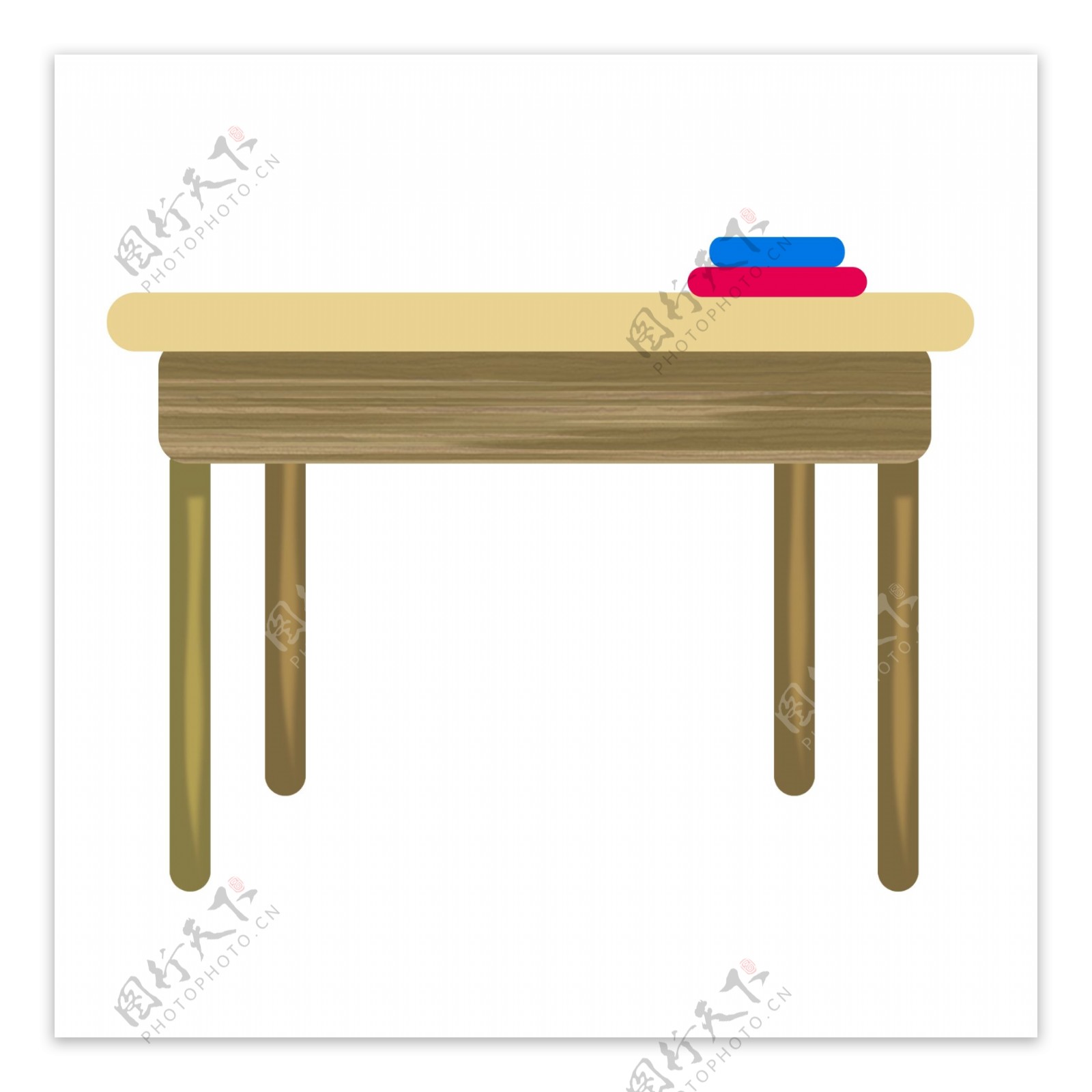 黄色桌面木质纹理插图