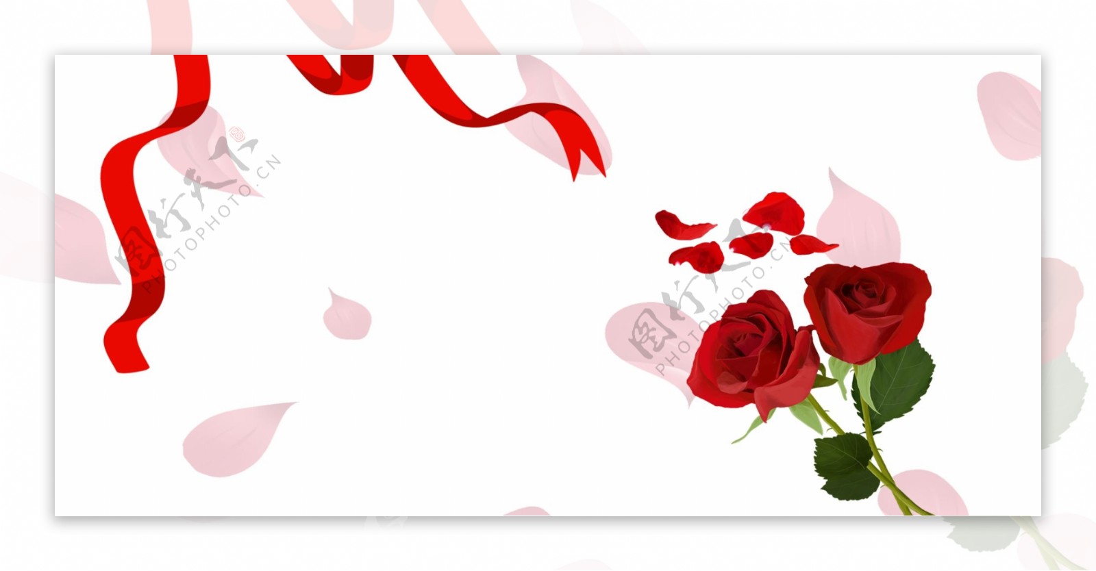 玫瑰浪漫情人节背景海报