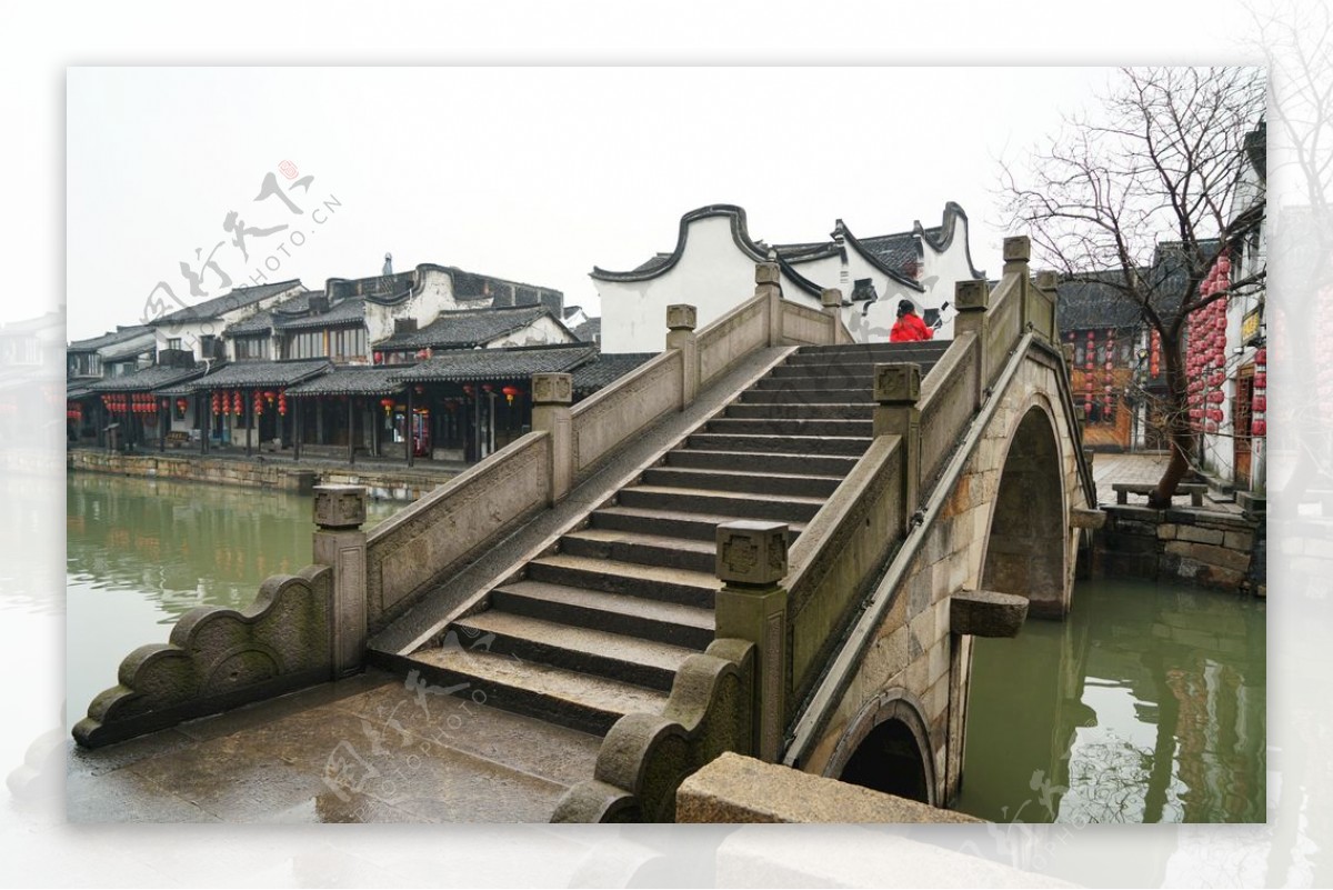 江南水乡西塘古镇的石桥