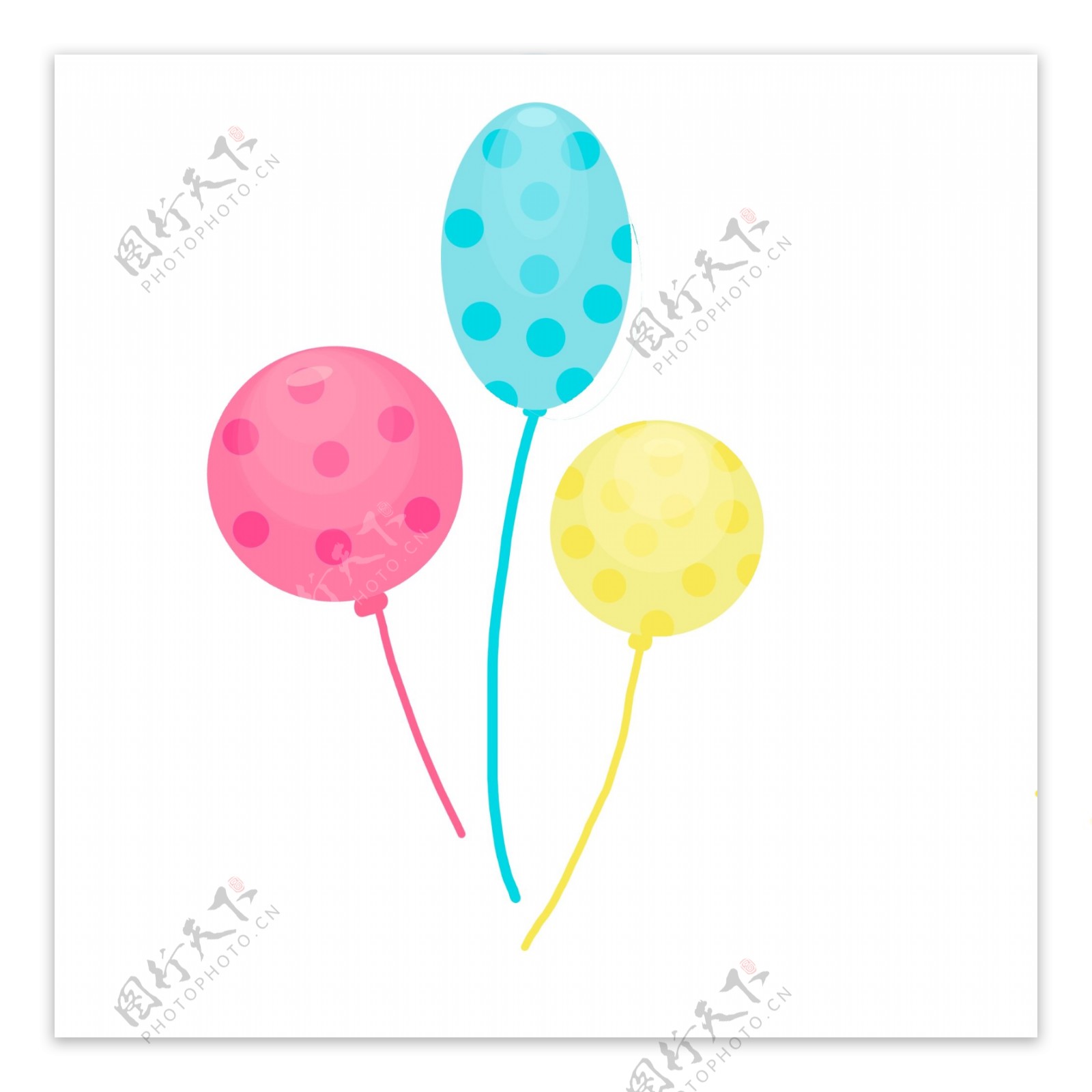 生日可爱组合气球图标