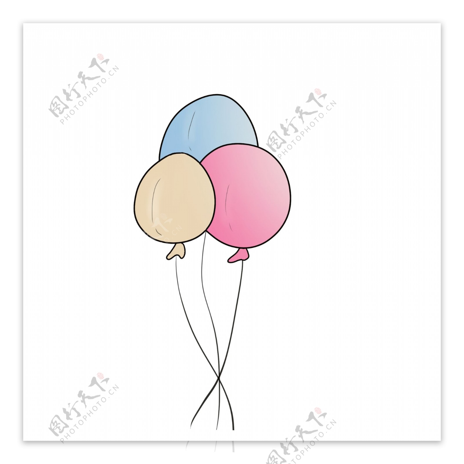 气球原创手绘风简约小清新元素图