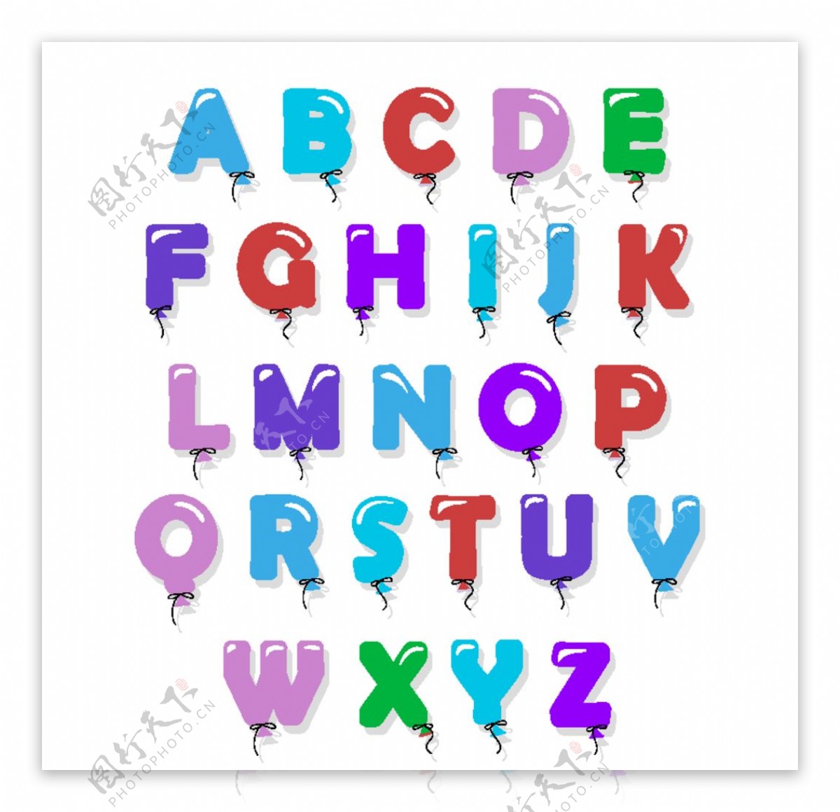 创意糖果气球字母