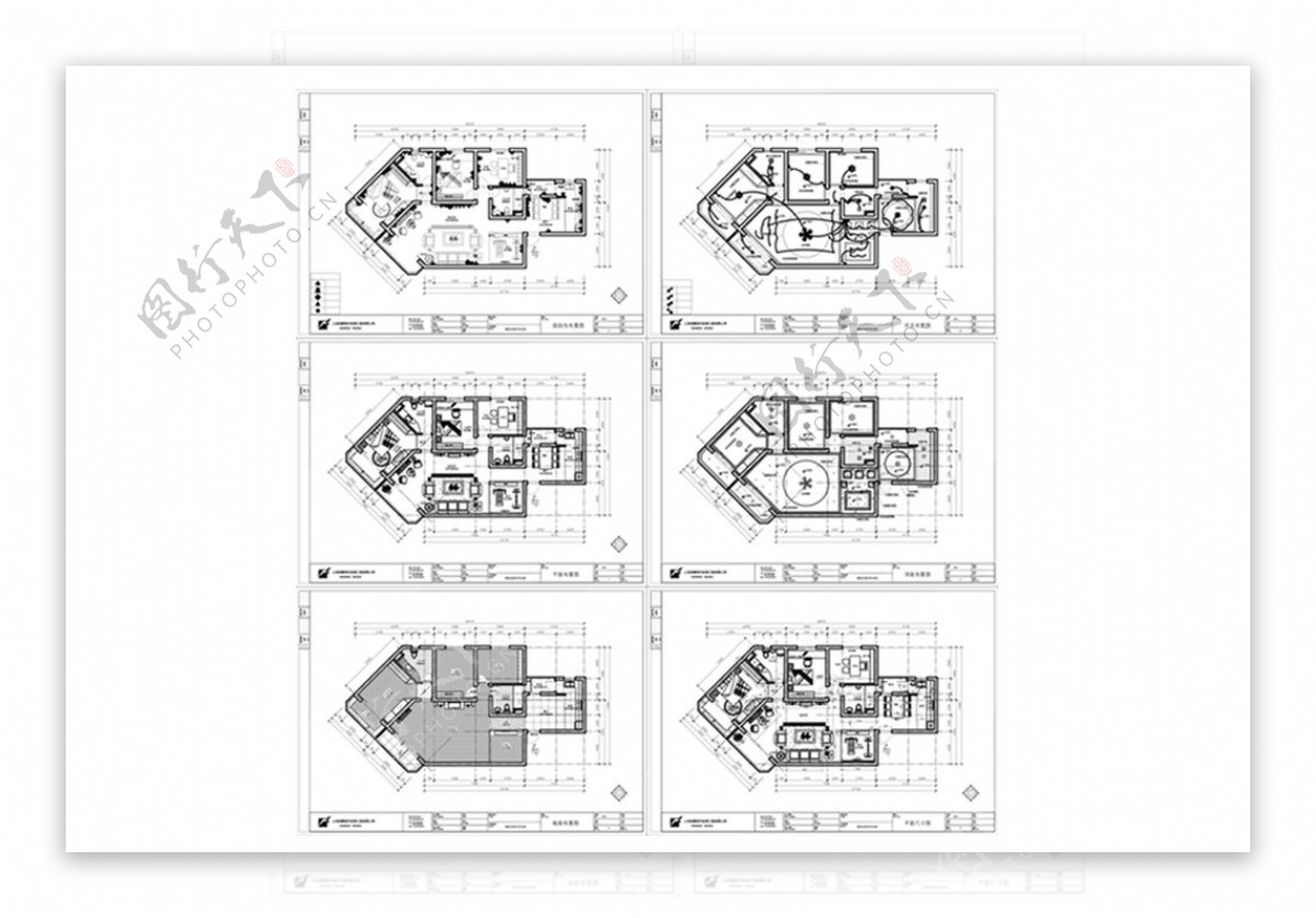 豪华住宅CAD室内施工图