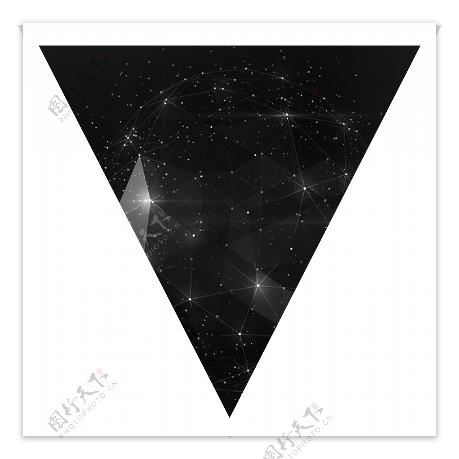 明亮黑色三角形素材