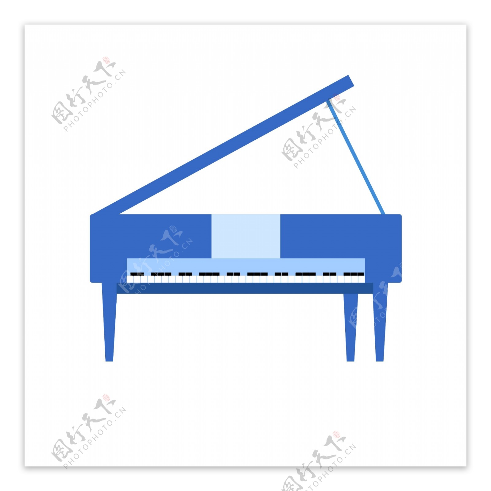 钢琴矢量免扣装饰图案