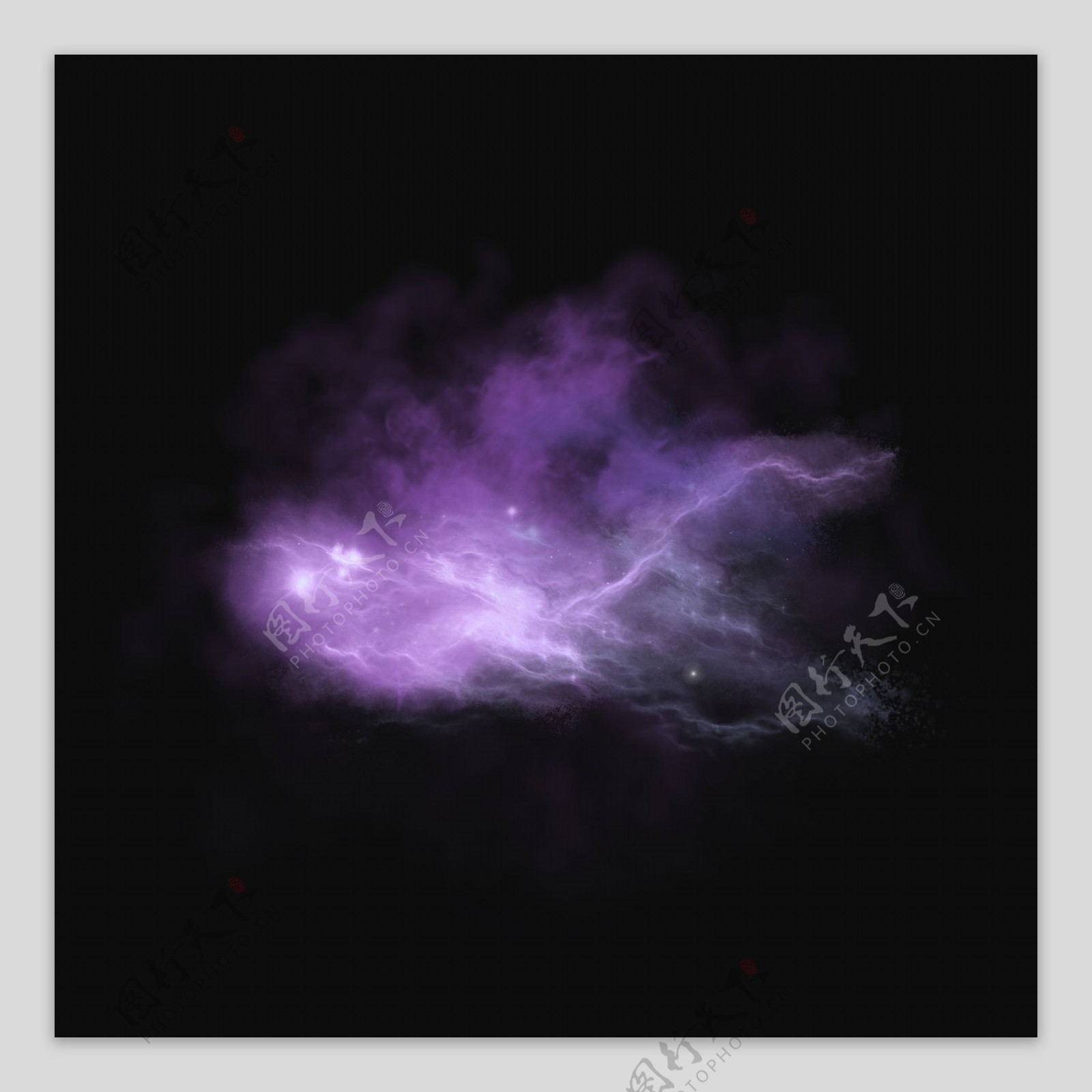 紫色星云写实元素素材