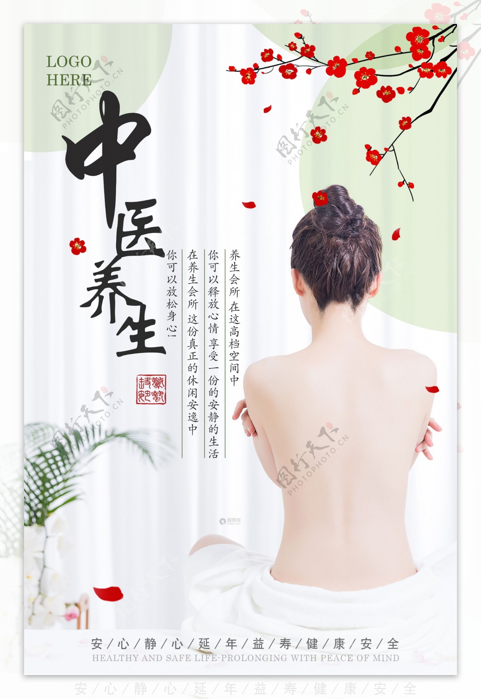 中医健康养生会馆海报
