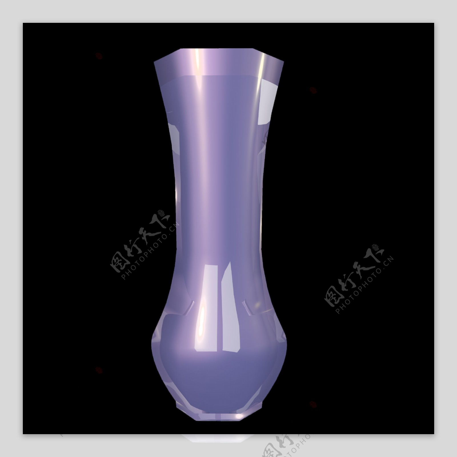 透明紫色花瓶