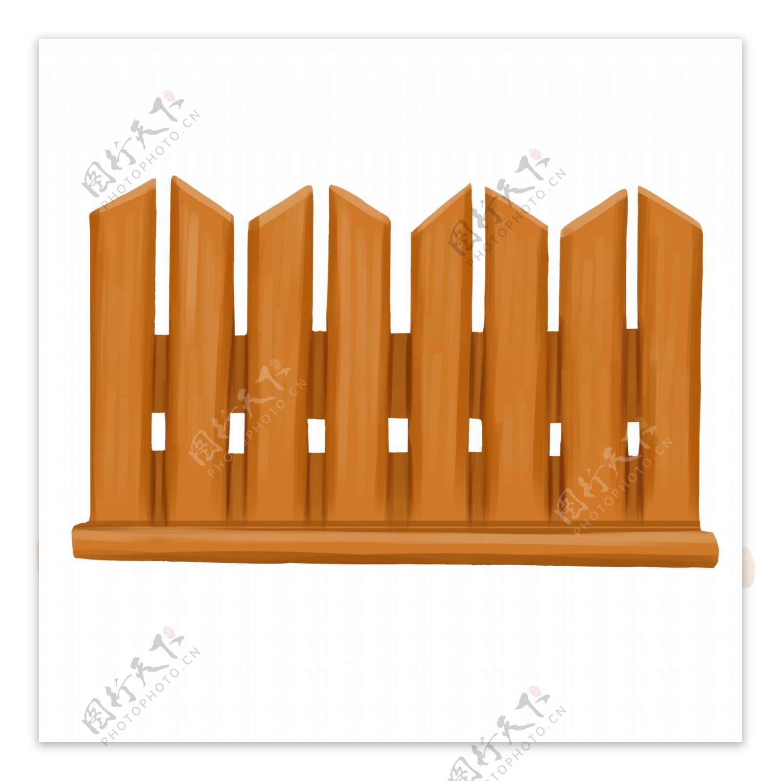 木质栅栏卡通装饰