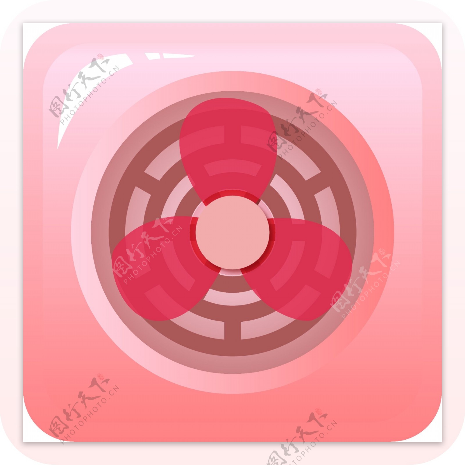 粉红色电器风扇图案
