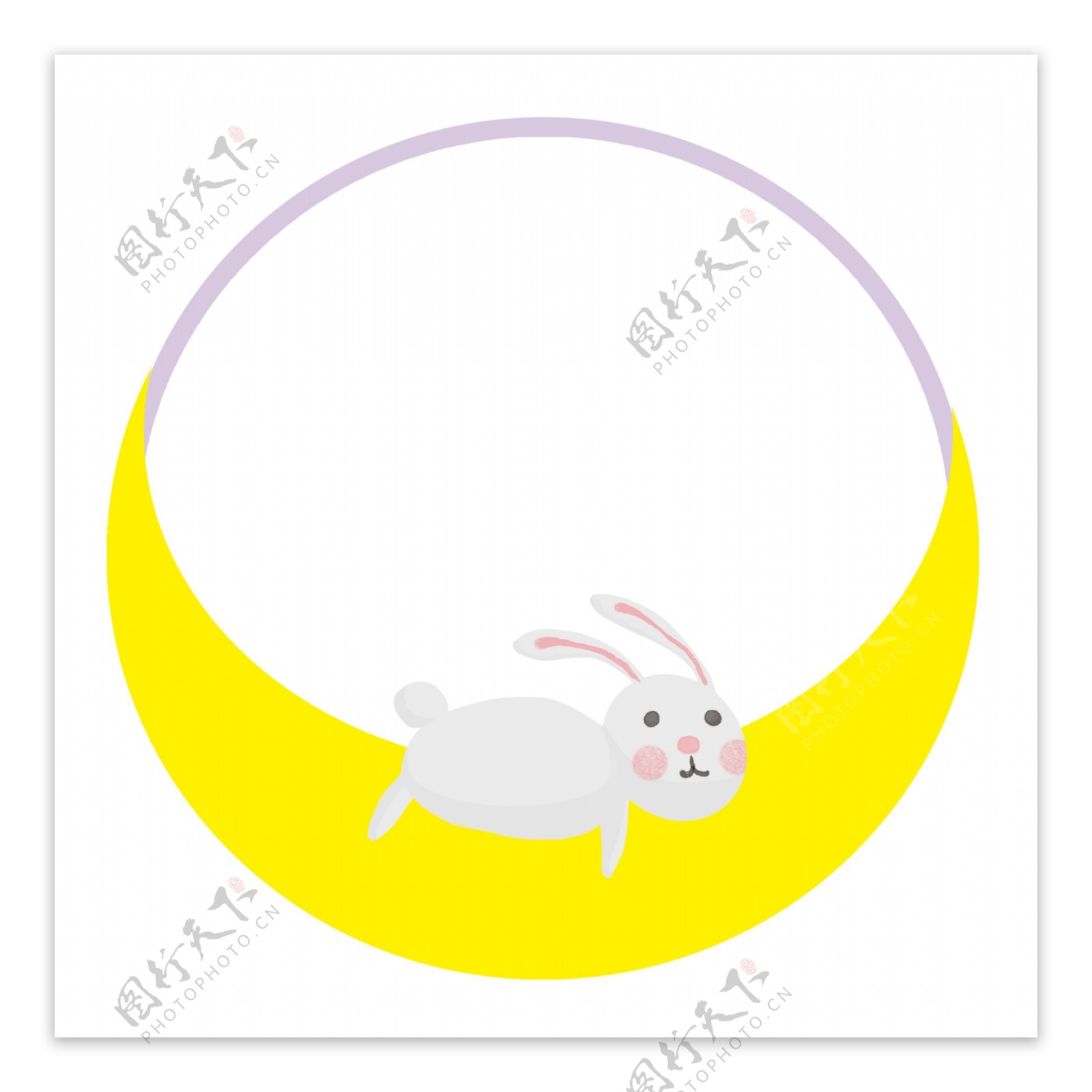 兔子和月亮的边框