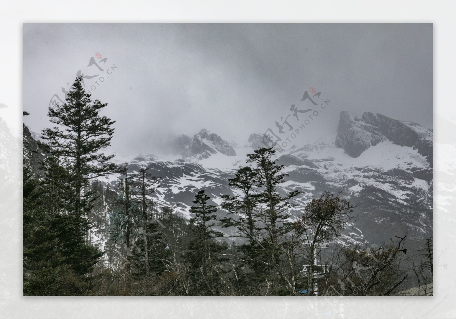 雪峰雪景自然风光