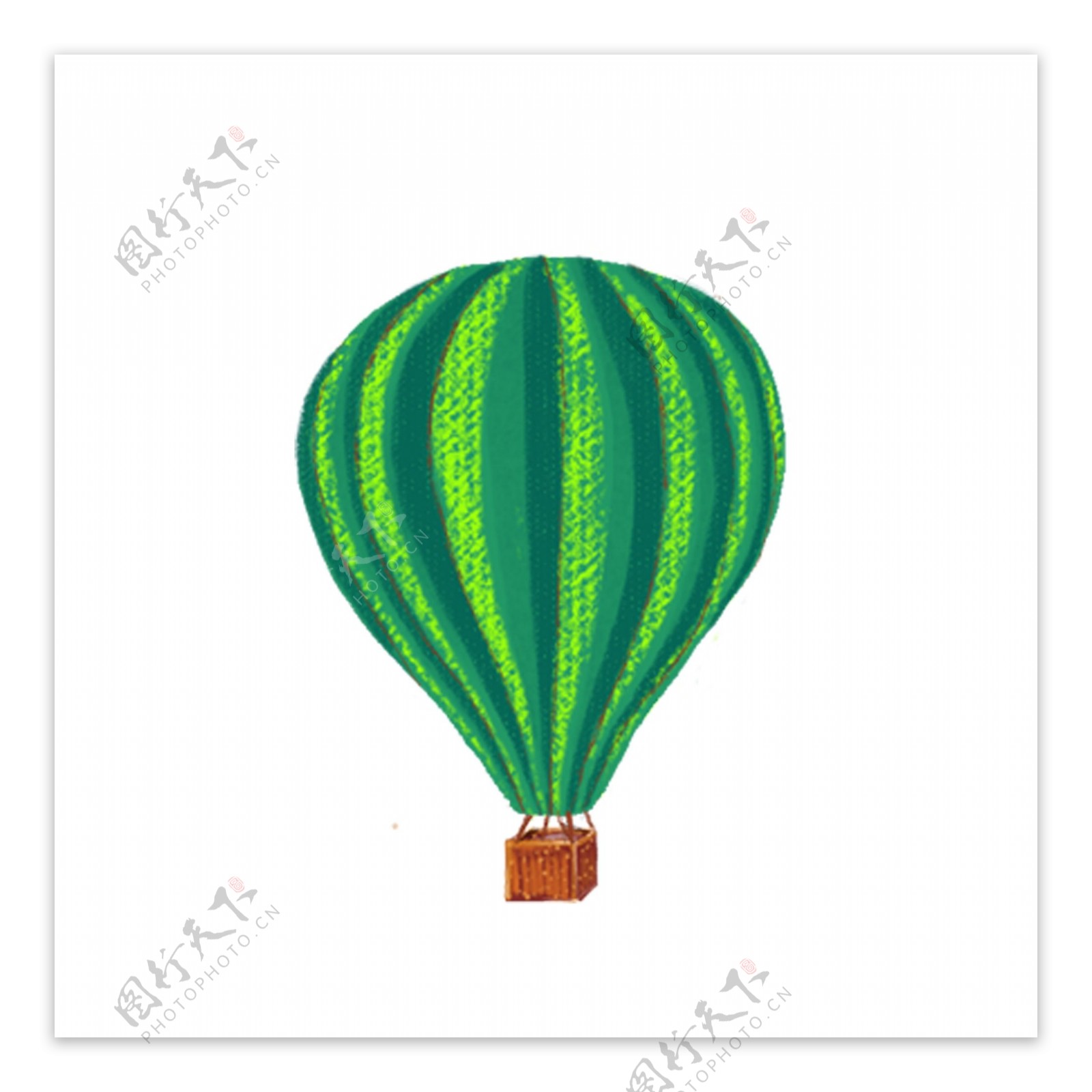 绿色圆弧创意气球元素