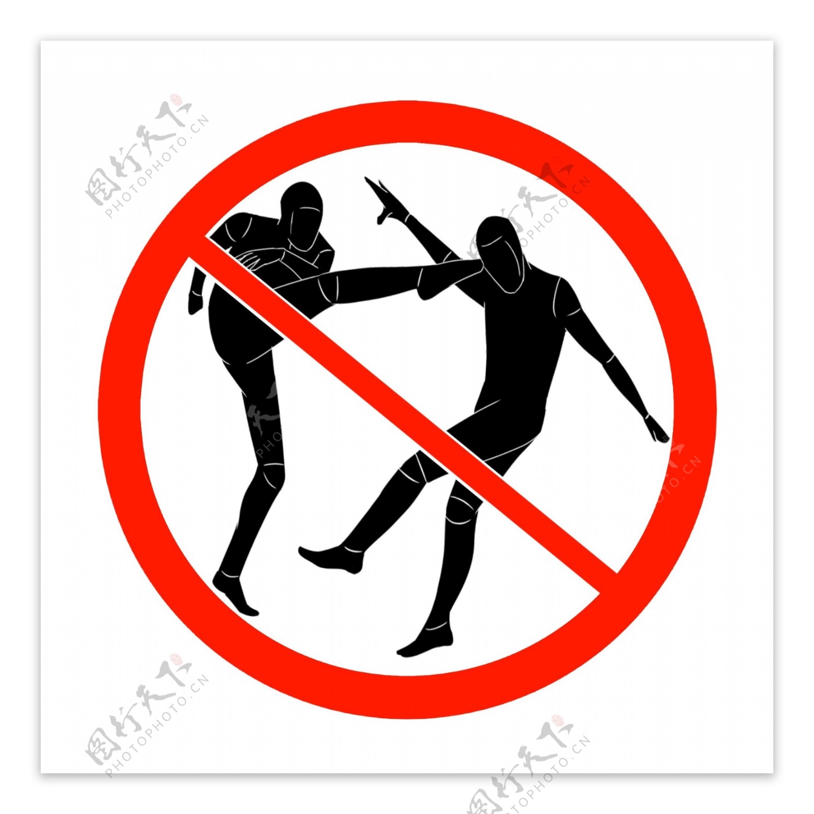 两个卡通男拳击手在拳击场上打架插画图片素材_ID:351899370-Veer图库