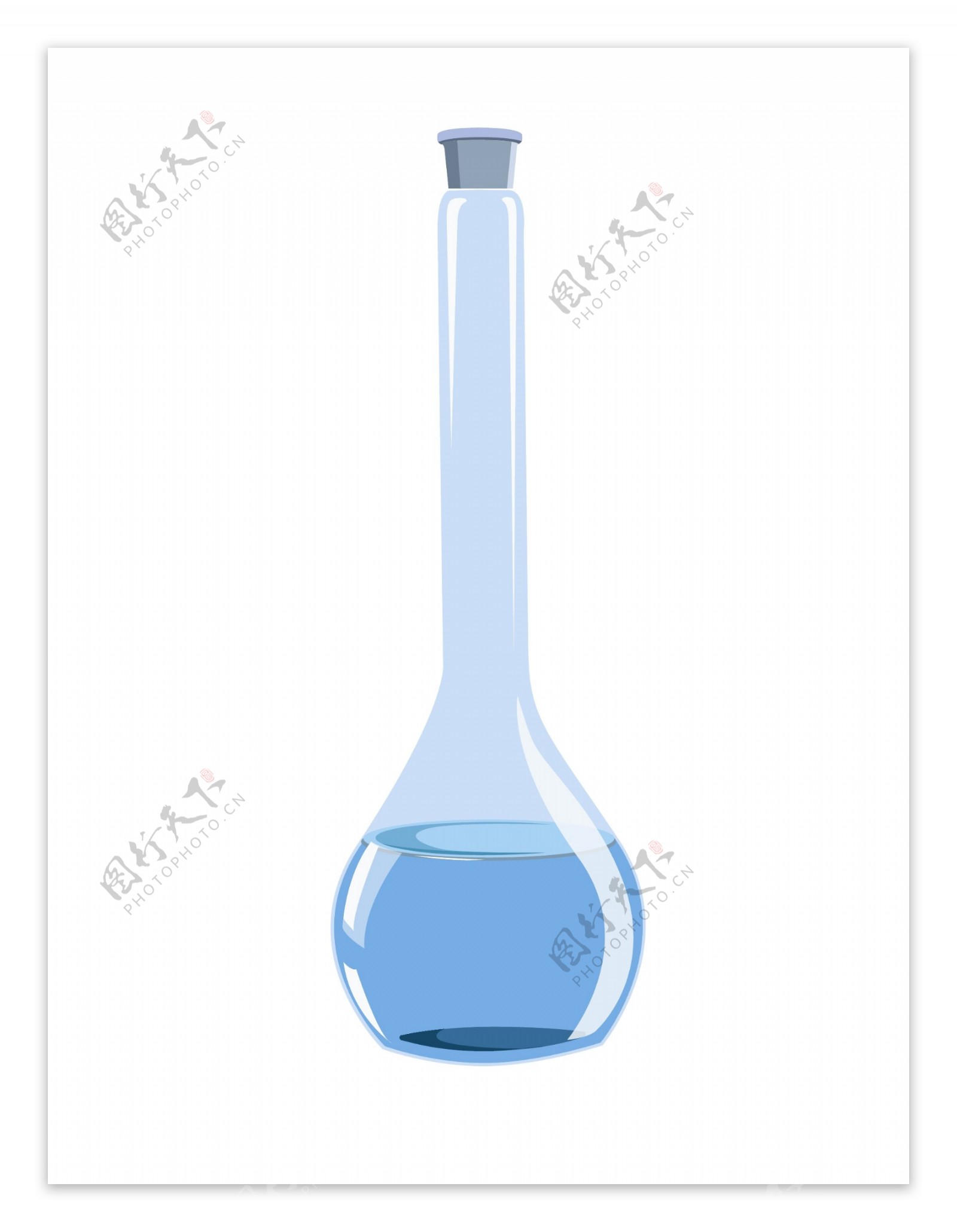 化学长形烧杯插画