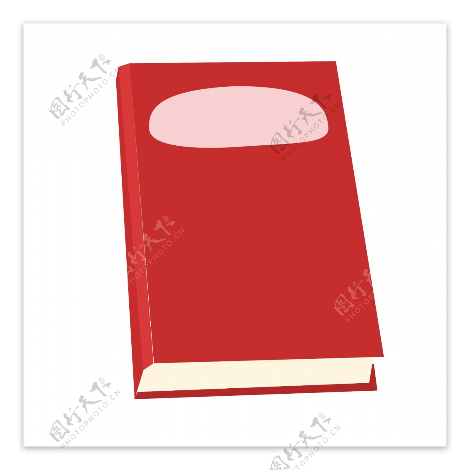 红色的书籍装饰插画