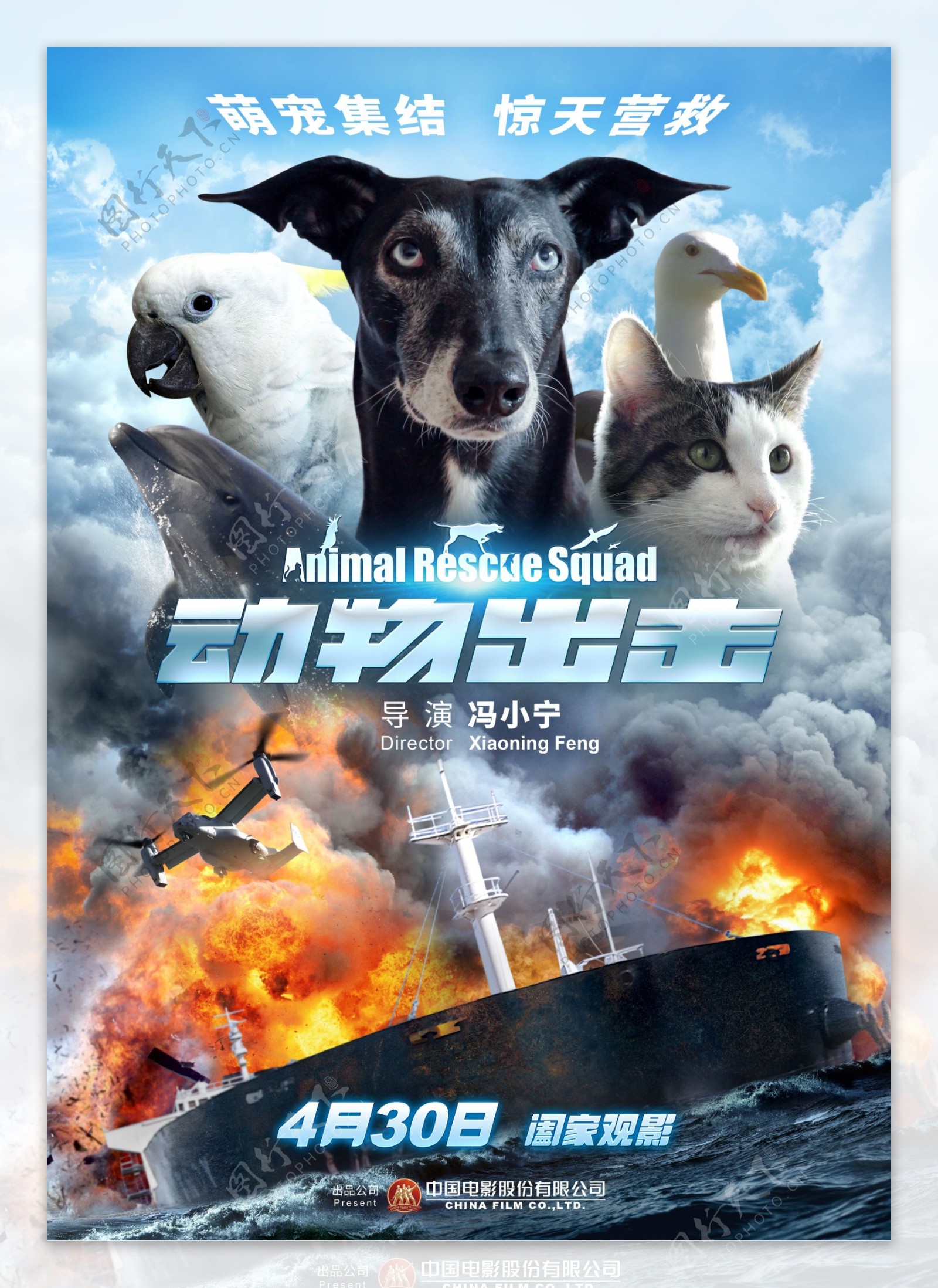 电影动物出击竖版正式海报分层
