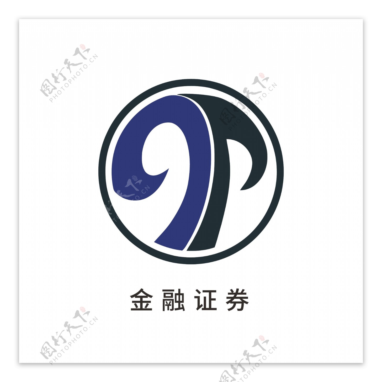 金融行业logo创意蓝色系保险理财log