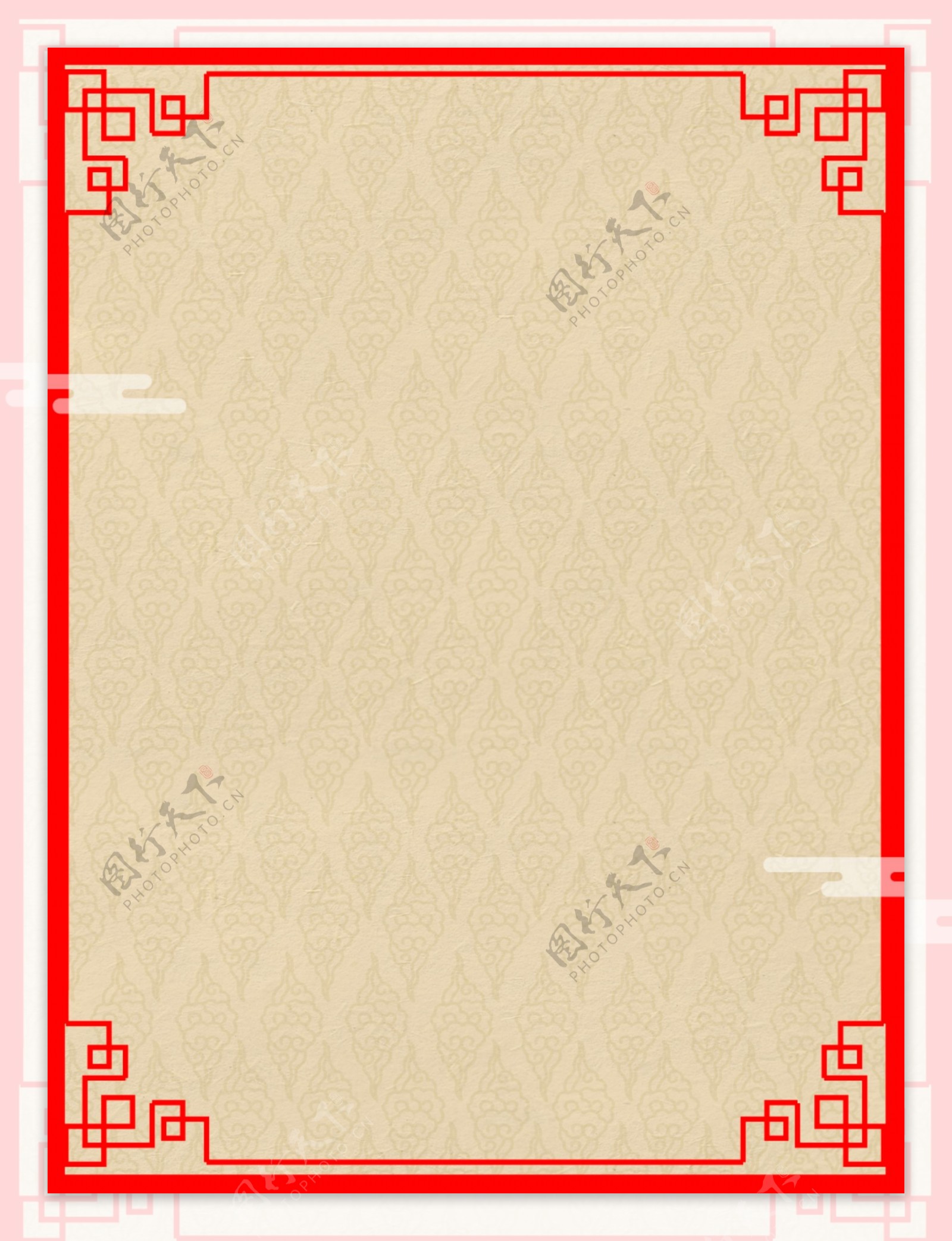 中国风菜单背景框