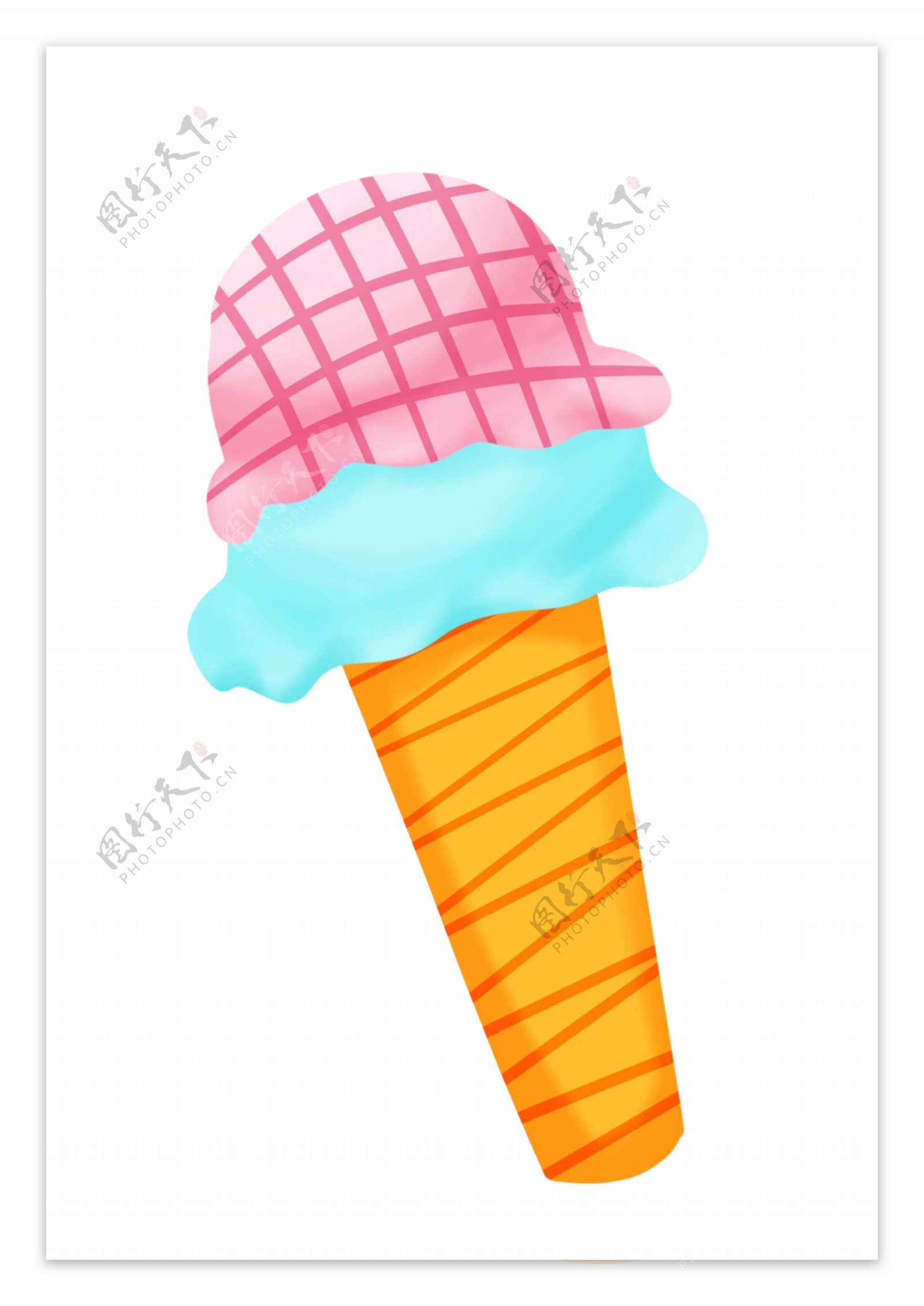 粉色冰淇淋食物