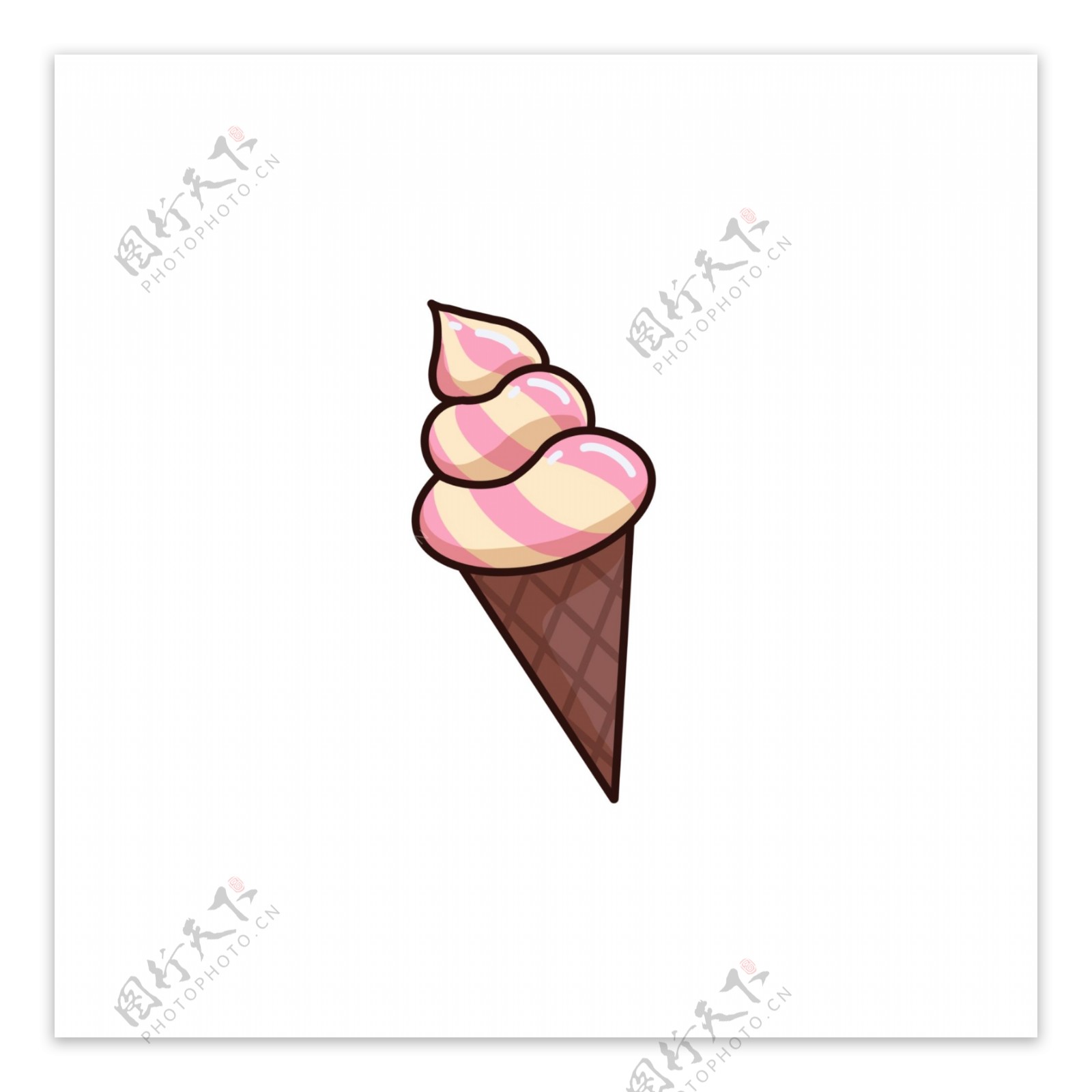 卡通可爱甜筒冰淇淋