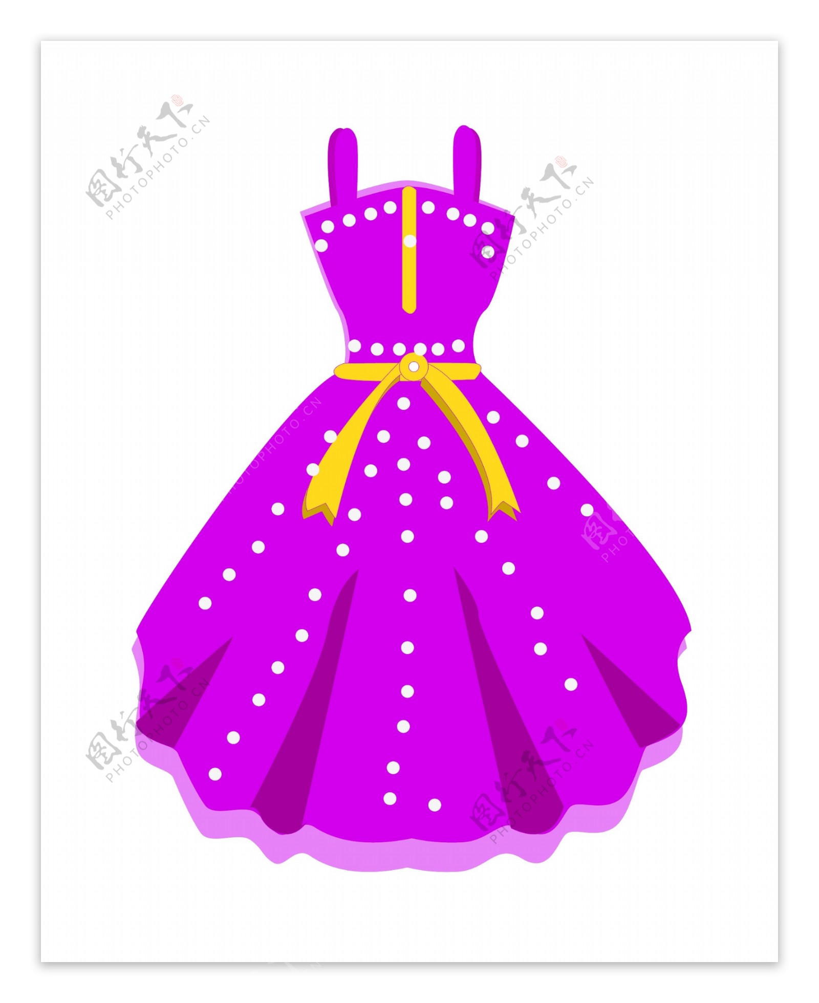 紫色裙子衣服