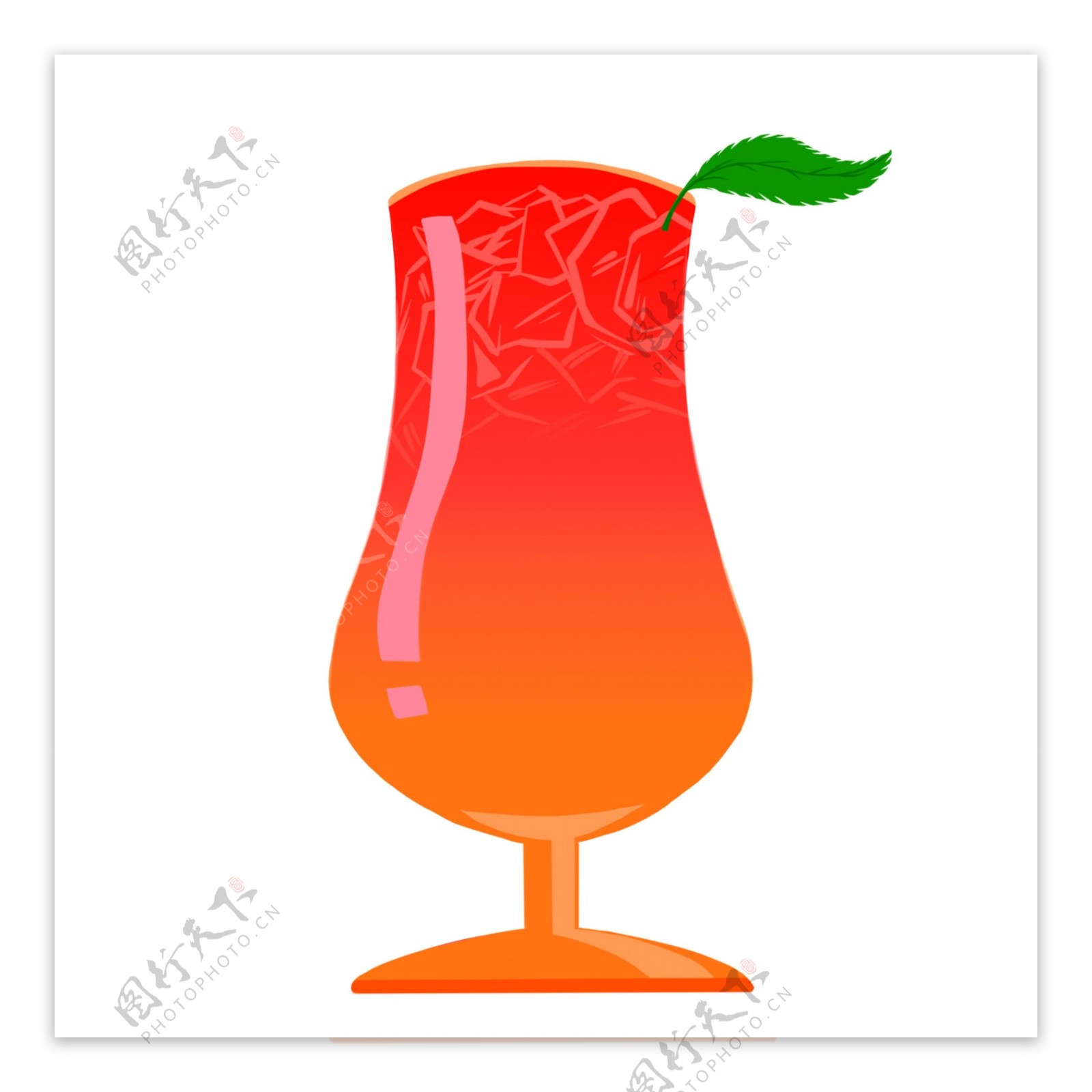 夏季冰爽橙汁饮料