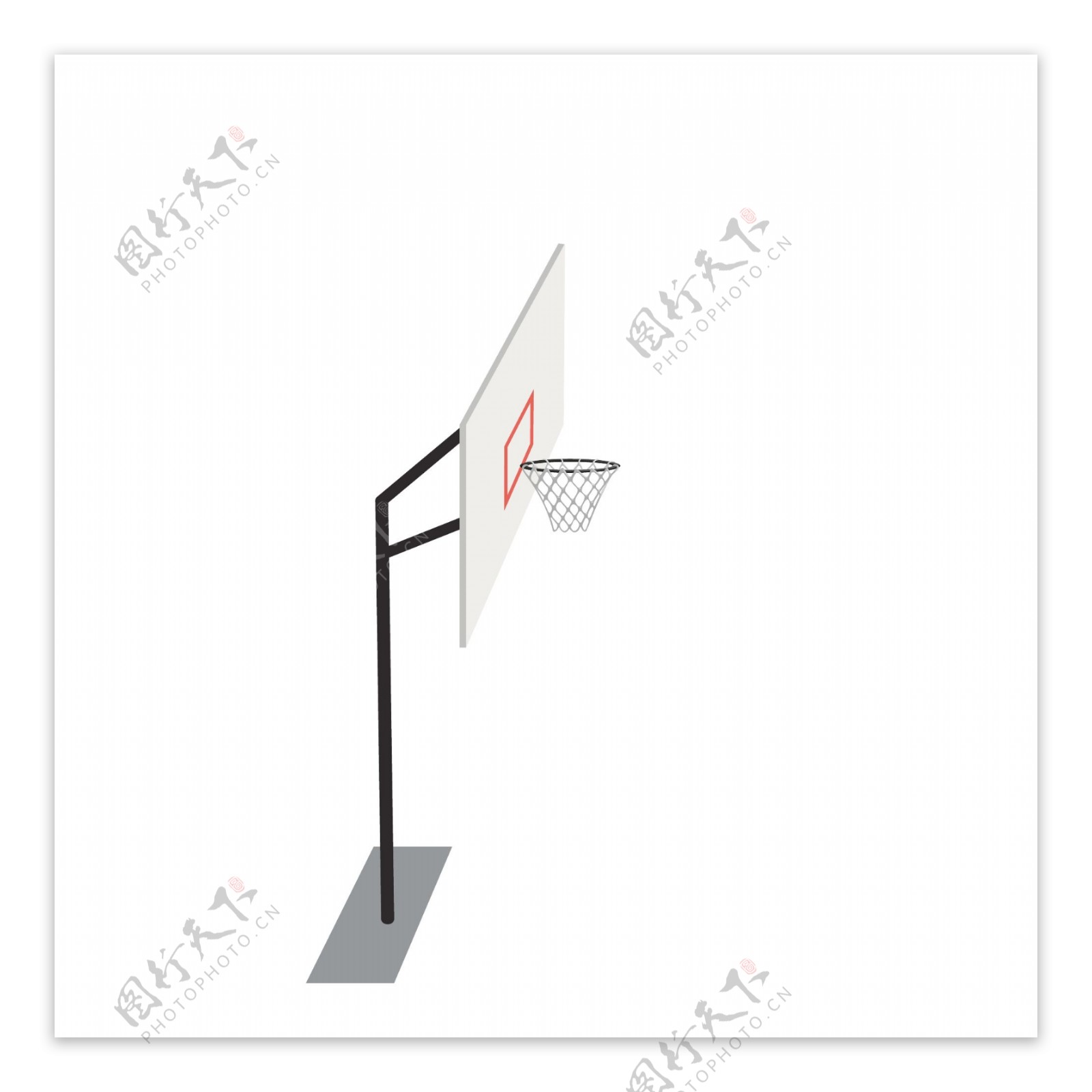 篮球架矢量卡通元素