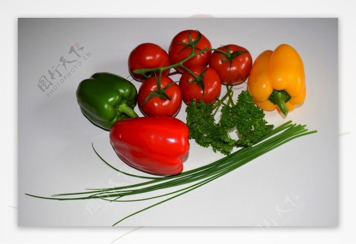 番茄青椒蔬菜