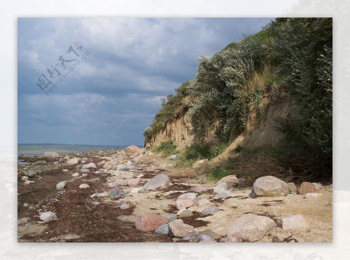 海边山石唯美清新风景