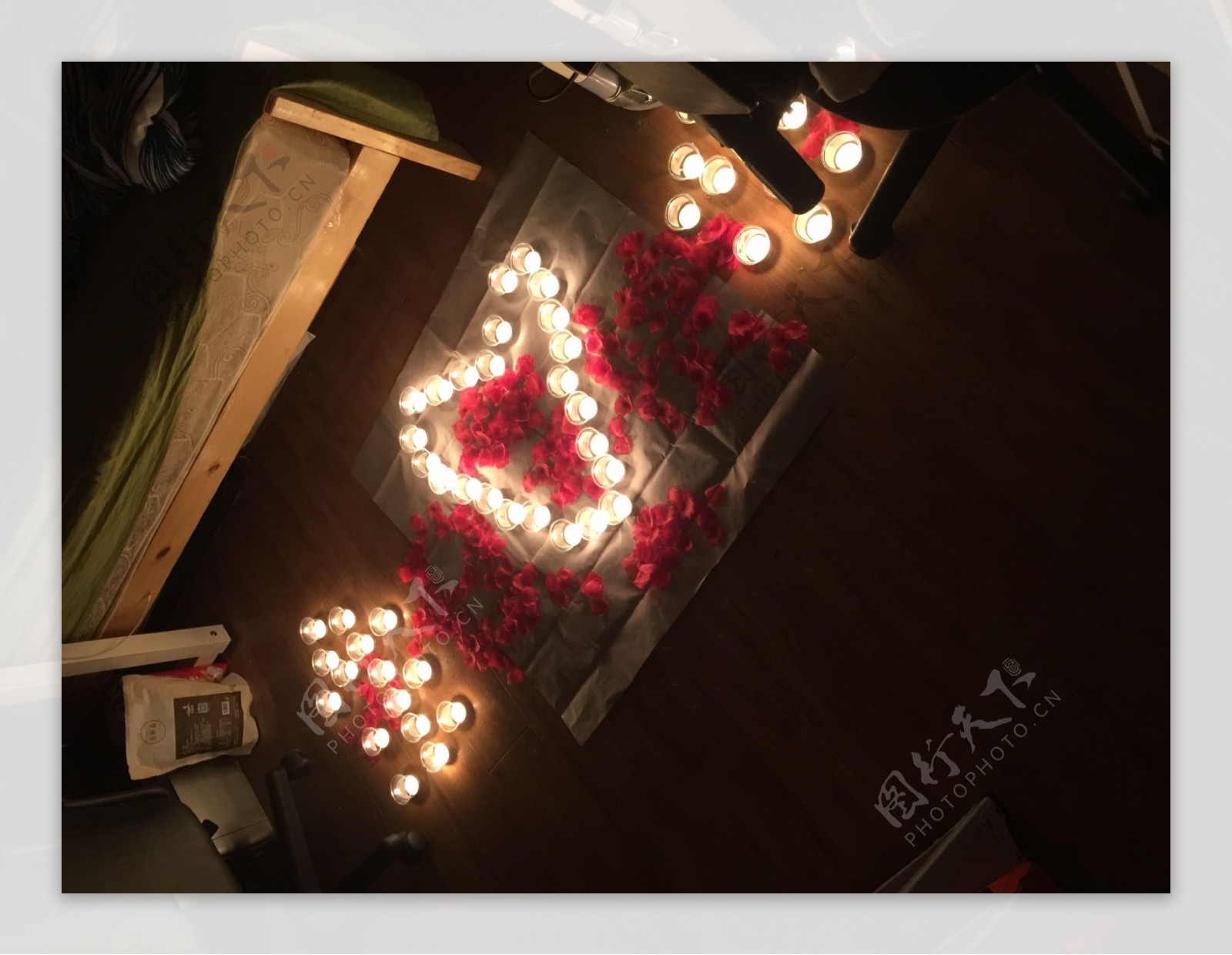 生日快乐蜡烛玫瑰花板元素底图