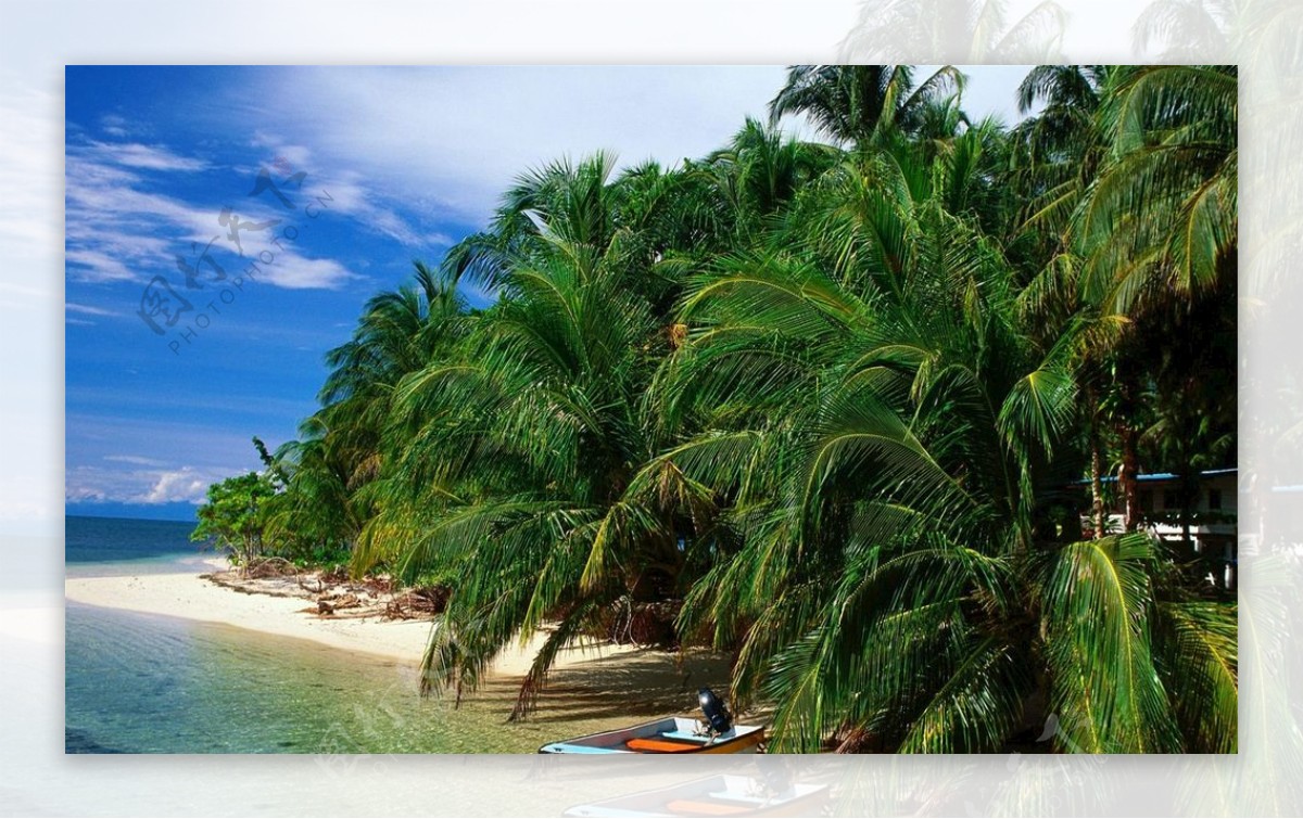 热带岛屿海滩自然风光