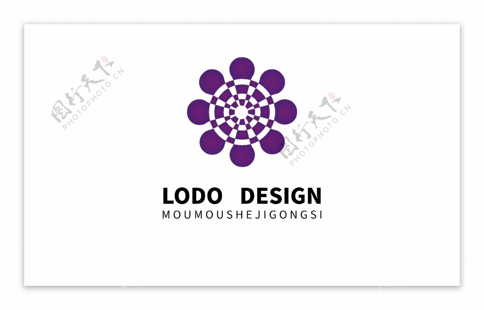 原创紫色圆形自媒体多媒体大气logo