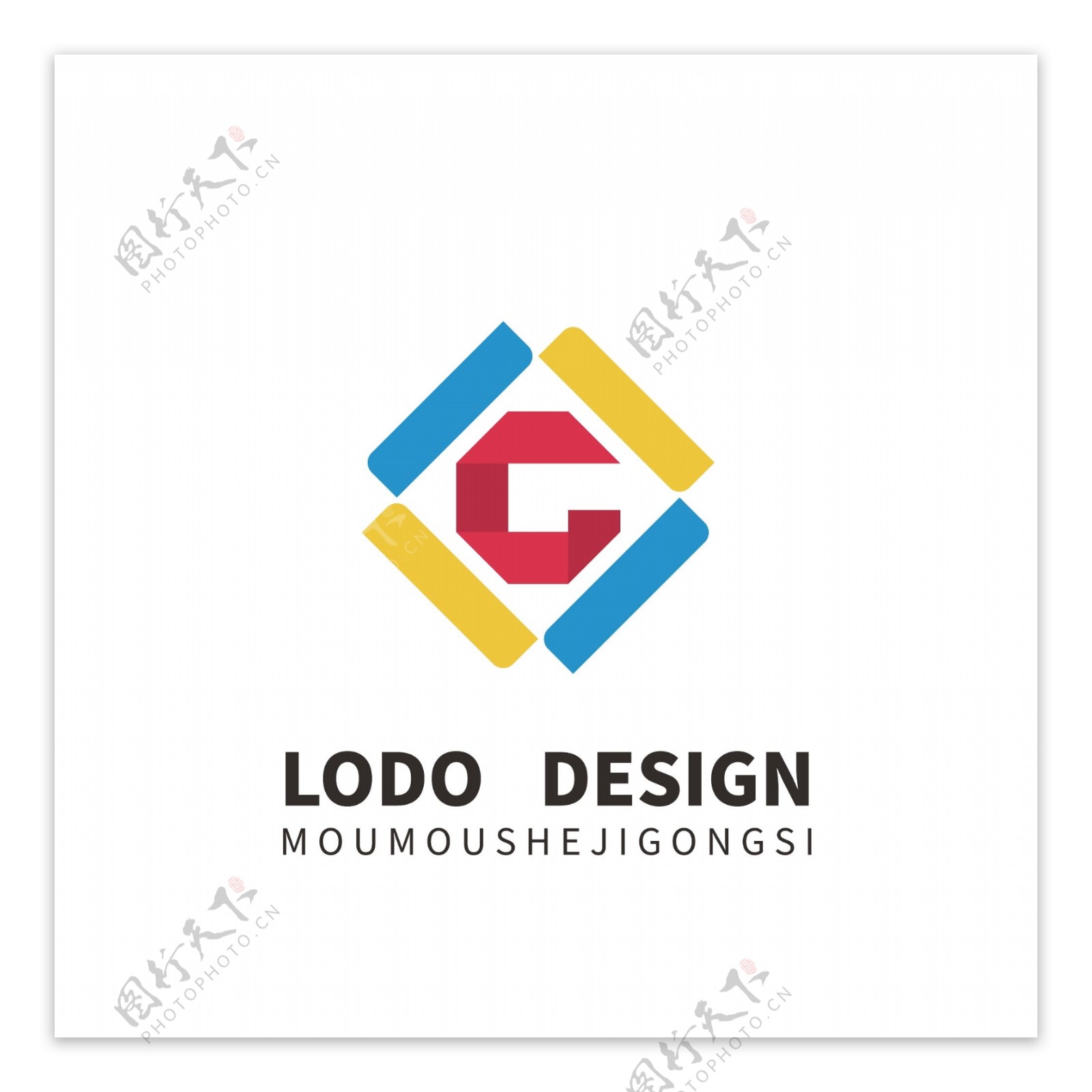 原创彩色字母LG设计logo