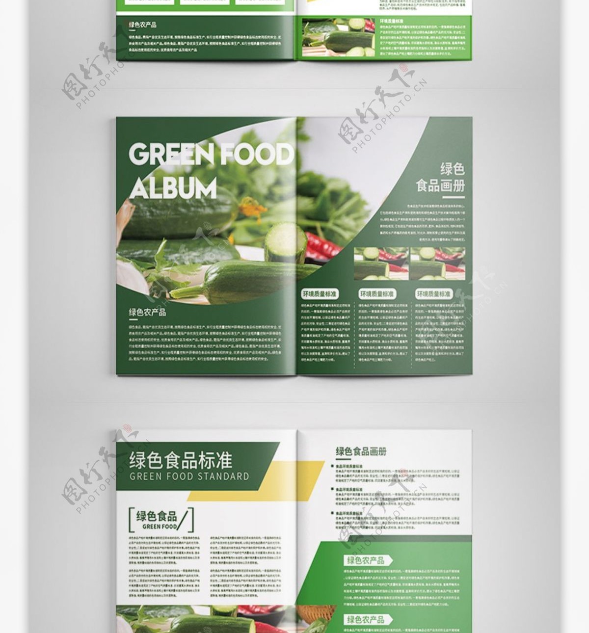 简约绿色食品画册