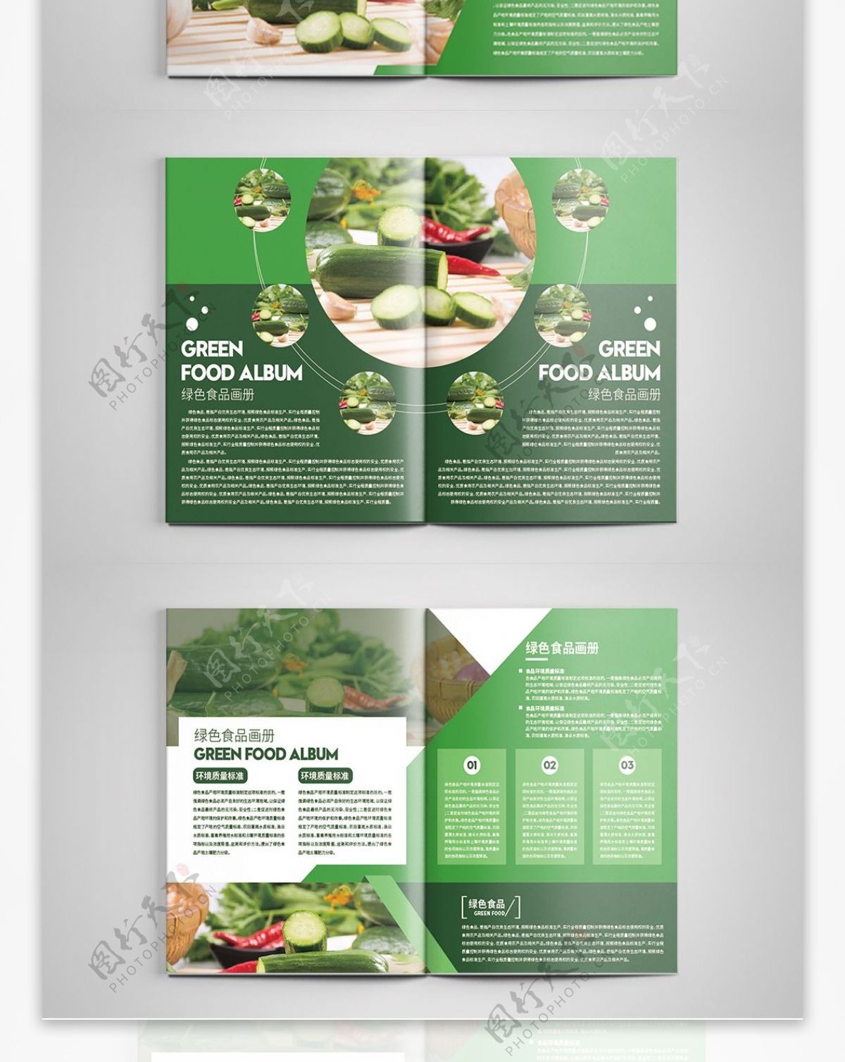 简约绿色食品画册