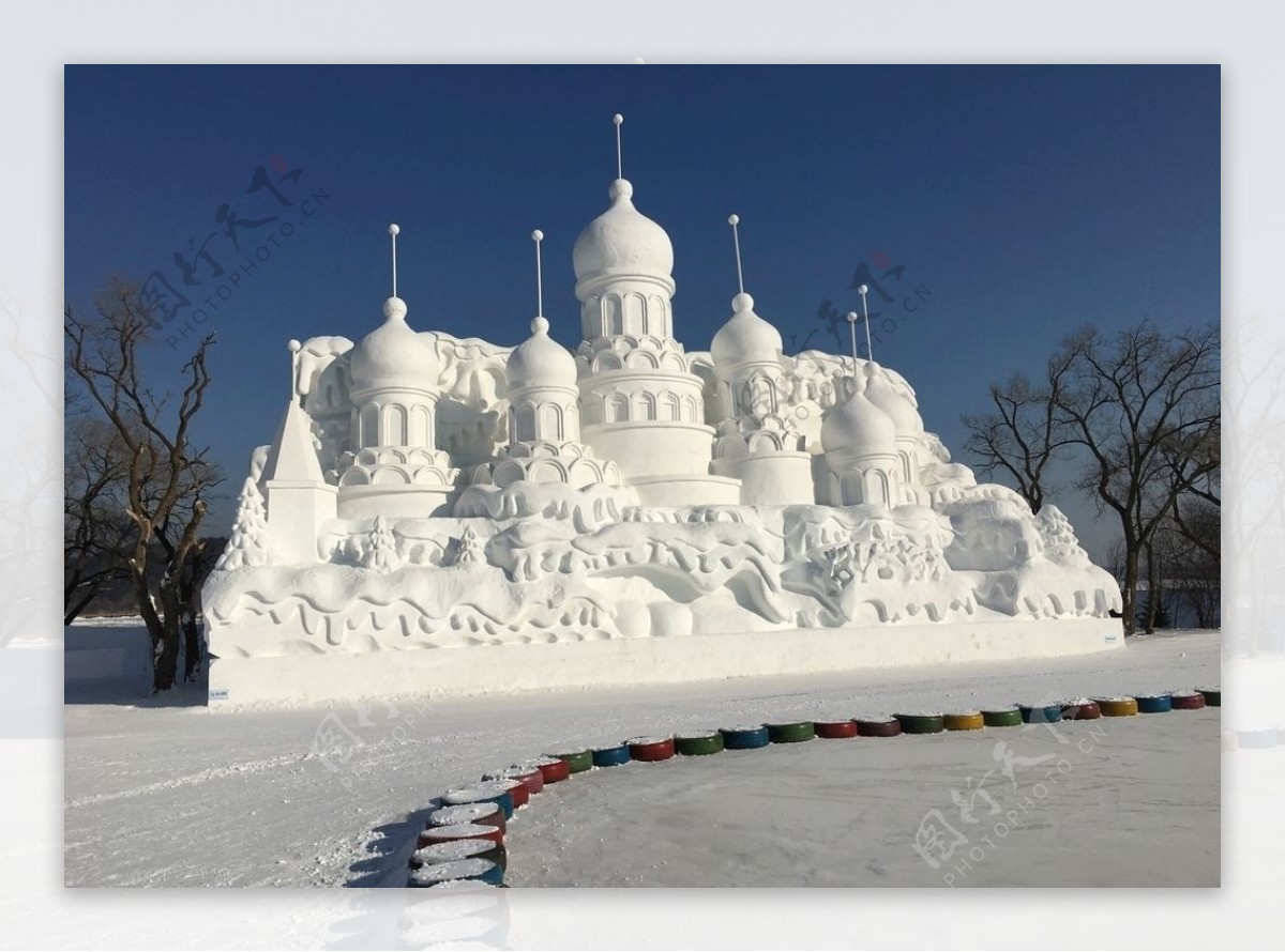 雪雕艺术节作品俄罗斯建筑