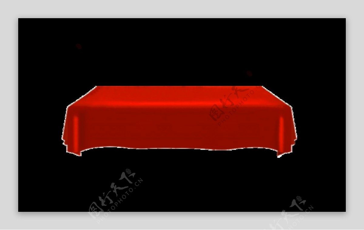 红色的台子