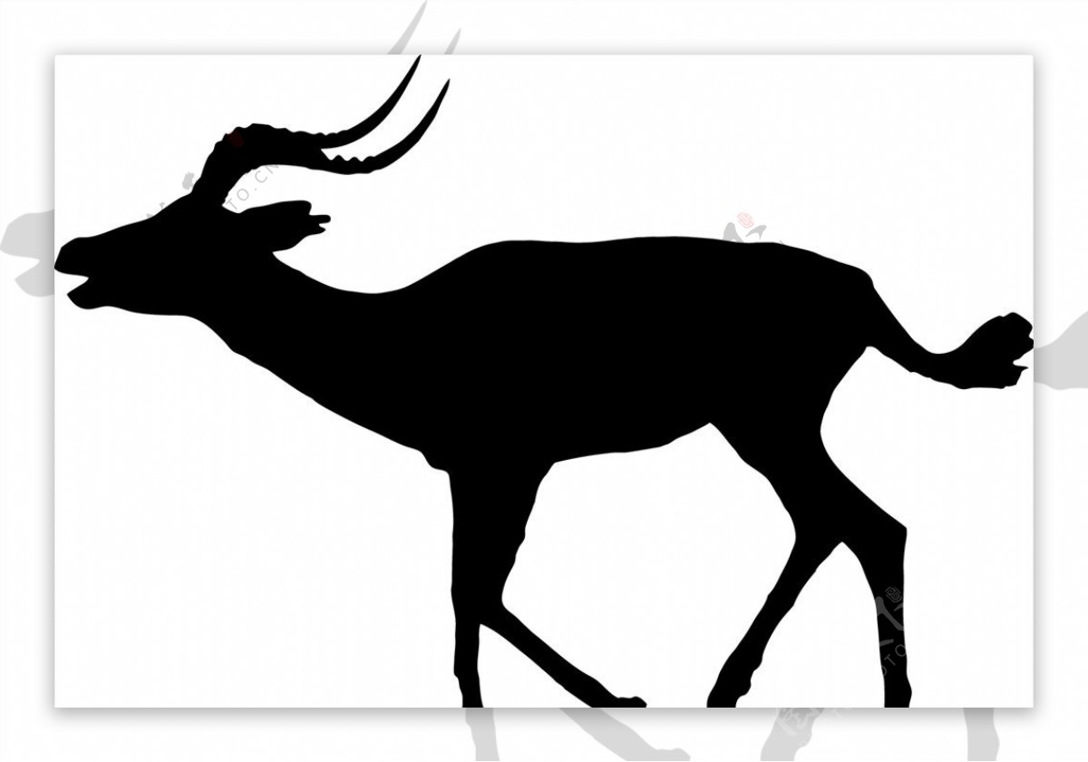 野生动物系列黑斑羚矢量图