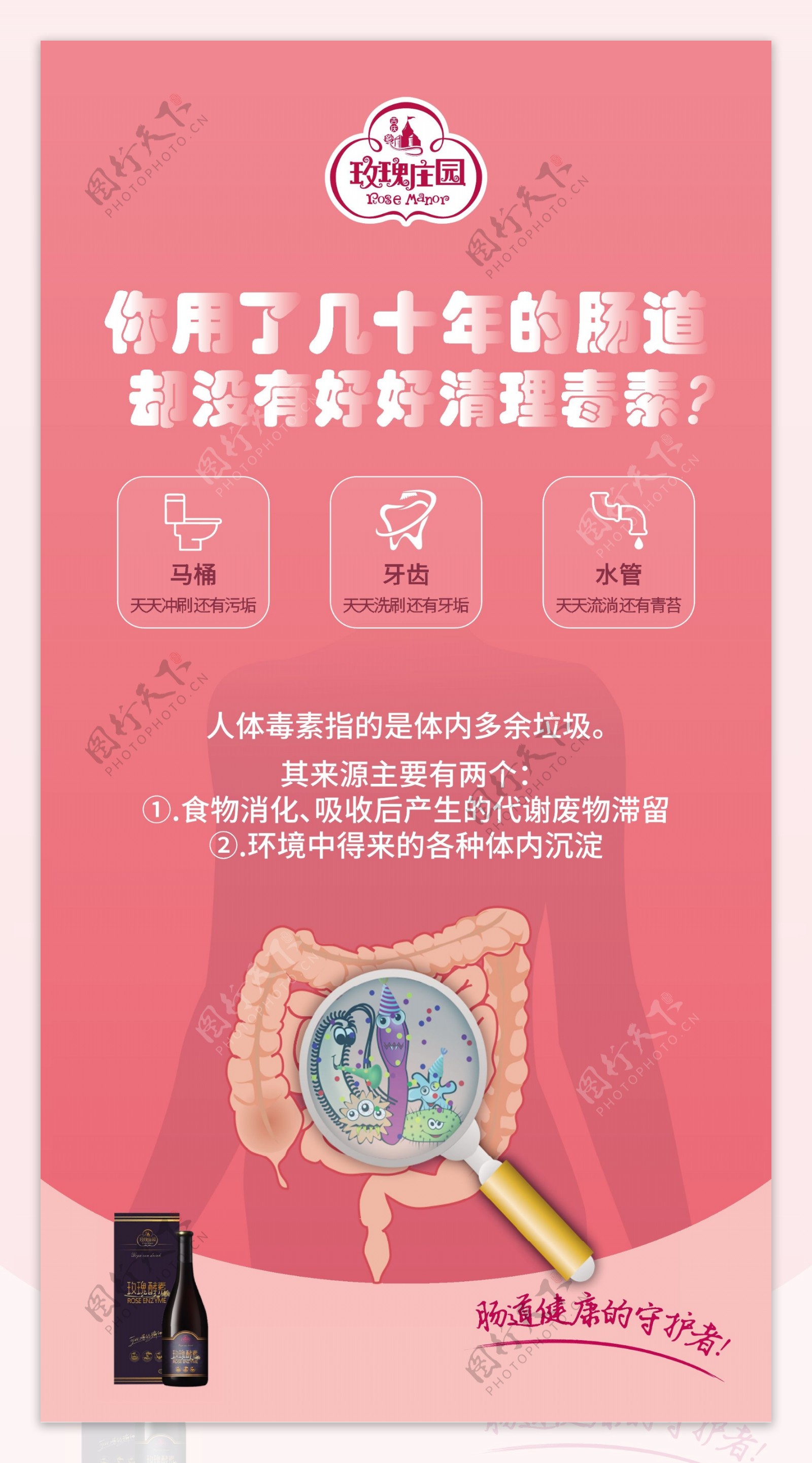 酵素肠道排毒海报