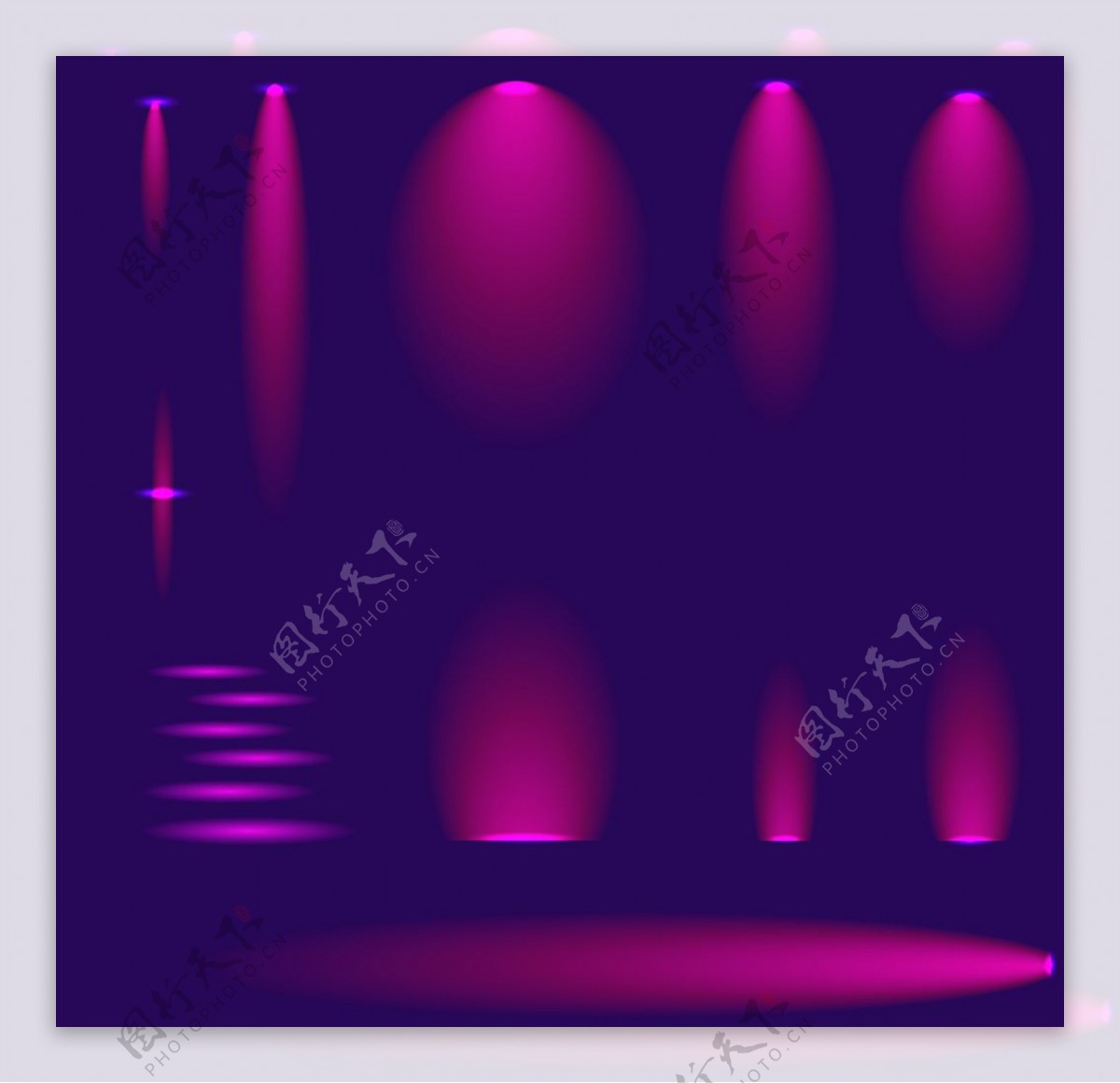 紫色舞台射灯