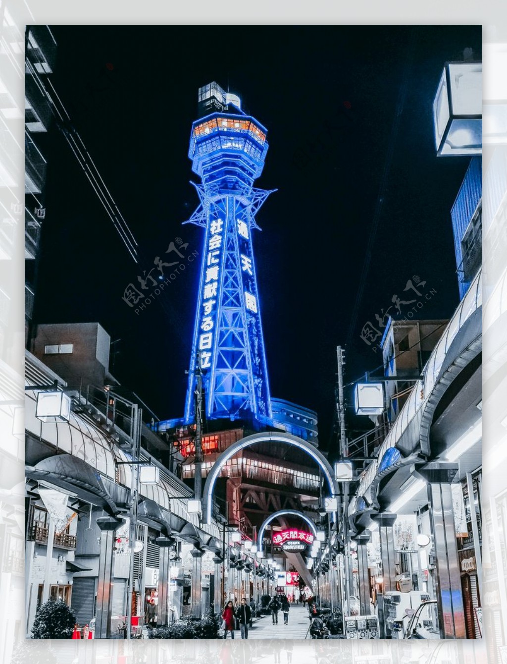 日本大阪通天阁夜景
