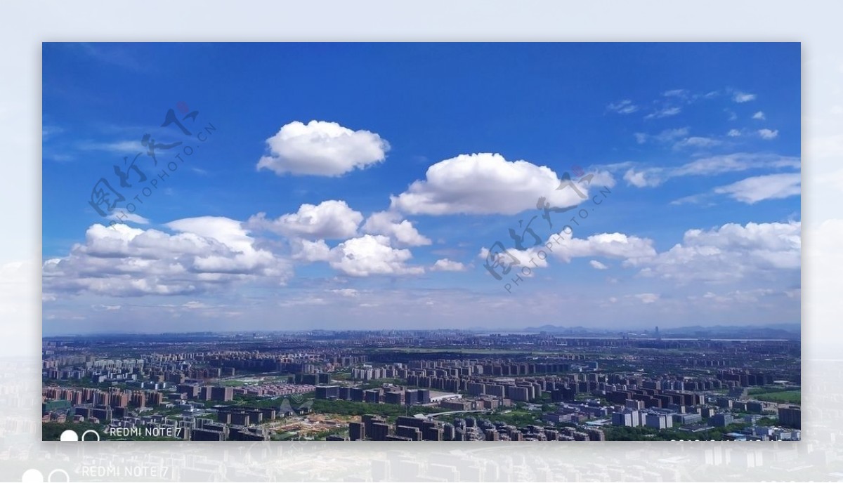 杭州城北鸟瞰风景照