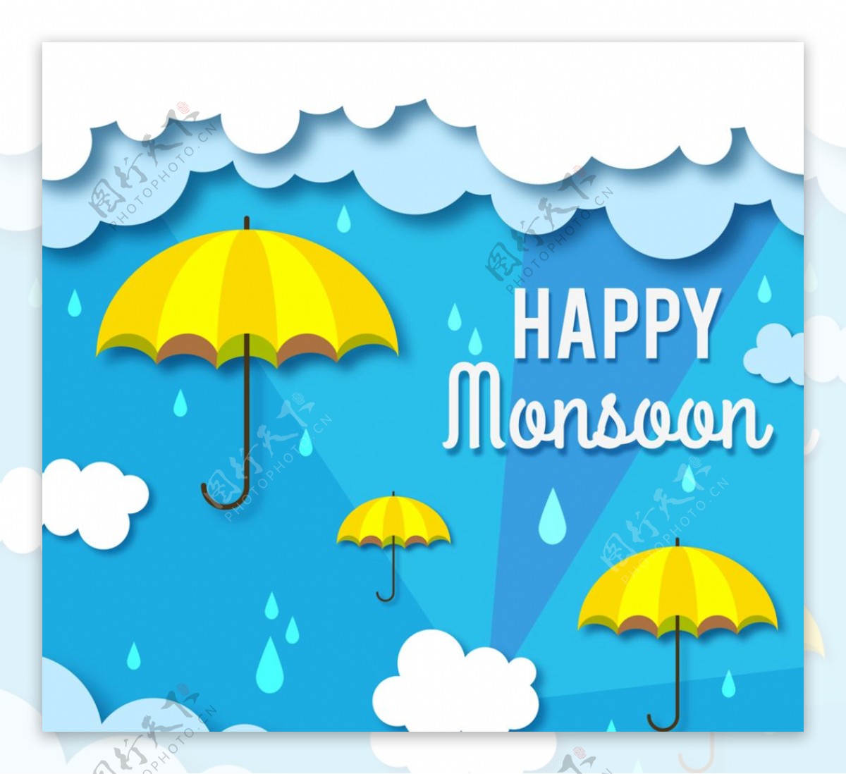 快乐雨季雨伞