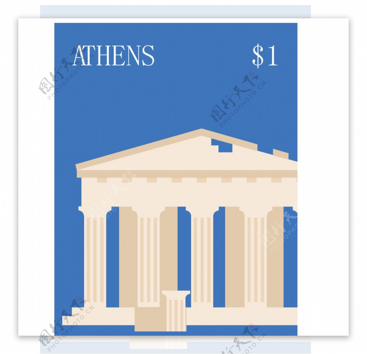 希腊古建筑邮票