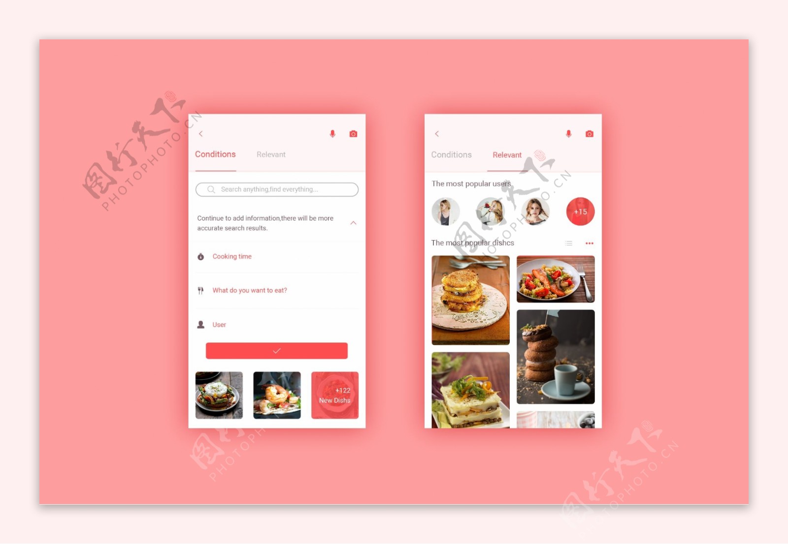 西餐美食软件app界面UI设计