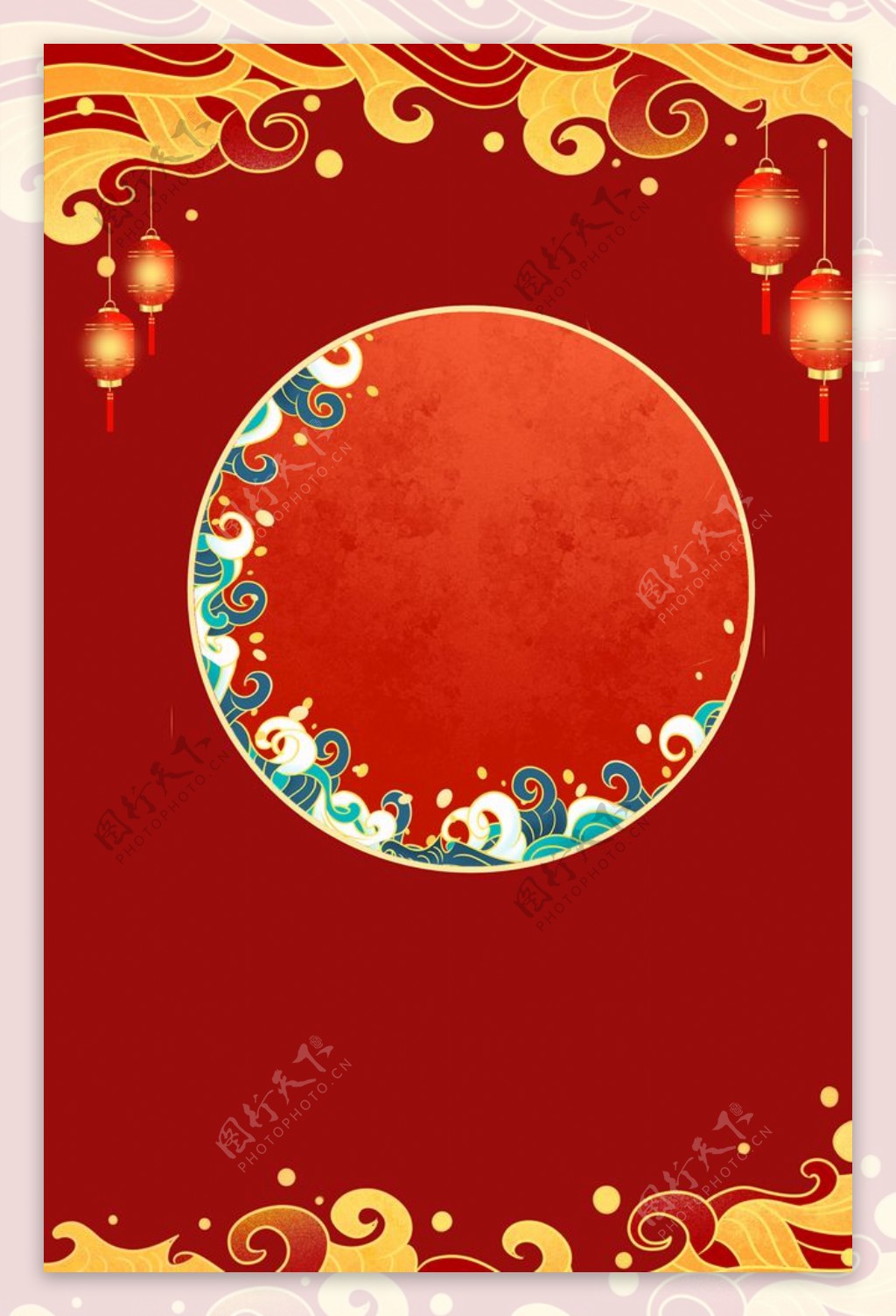 年货节新年中国风海报背景