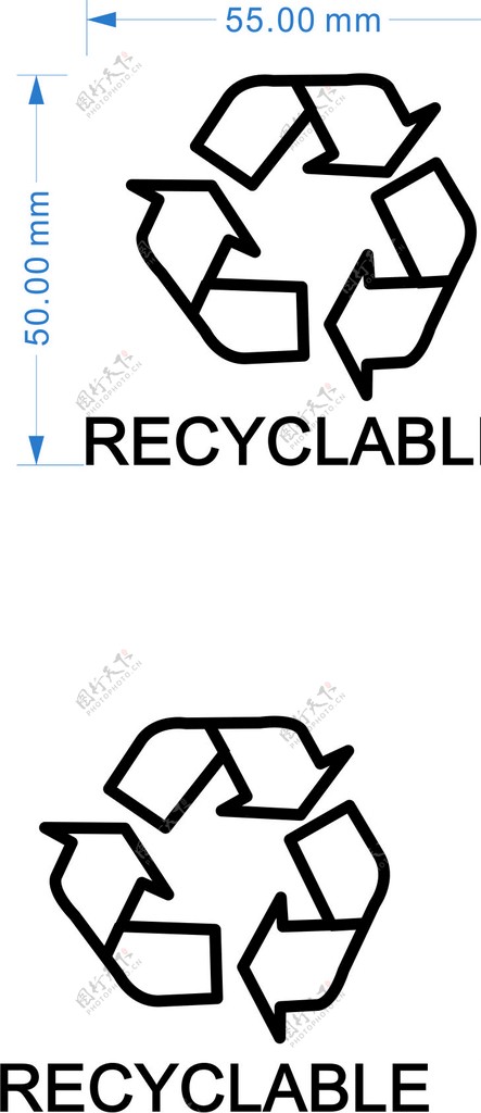RECYCLABLE循环标